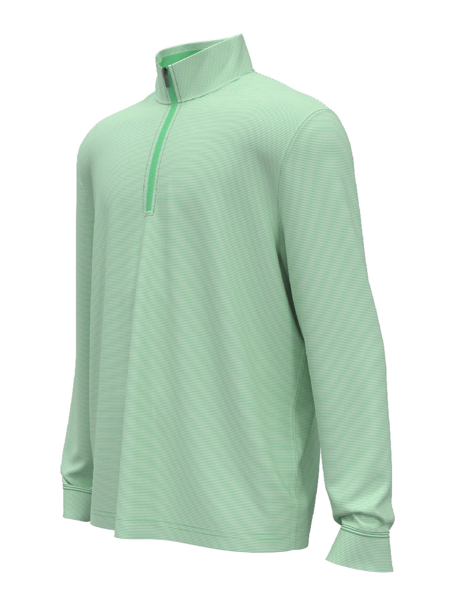 Men's Long Sleeve Feeder Stripe Mock Neck