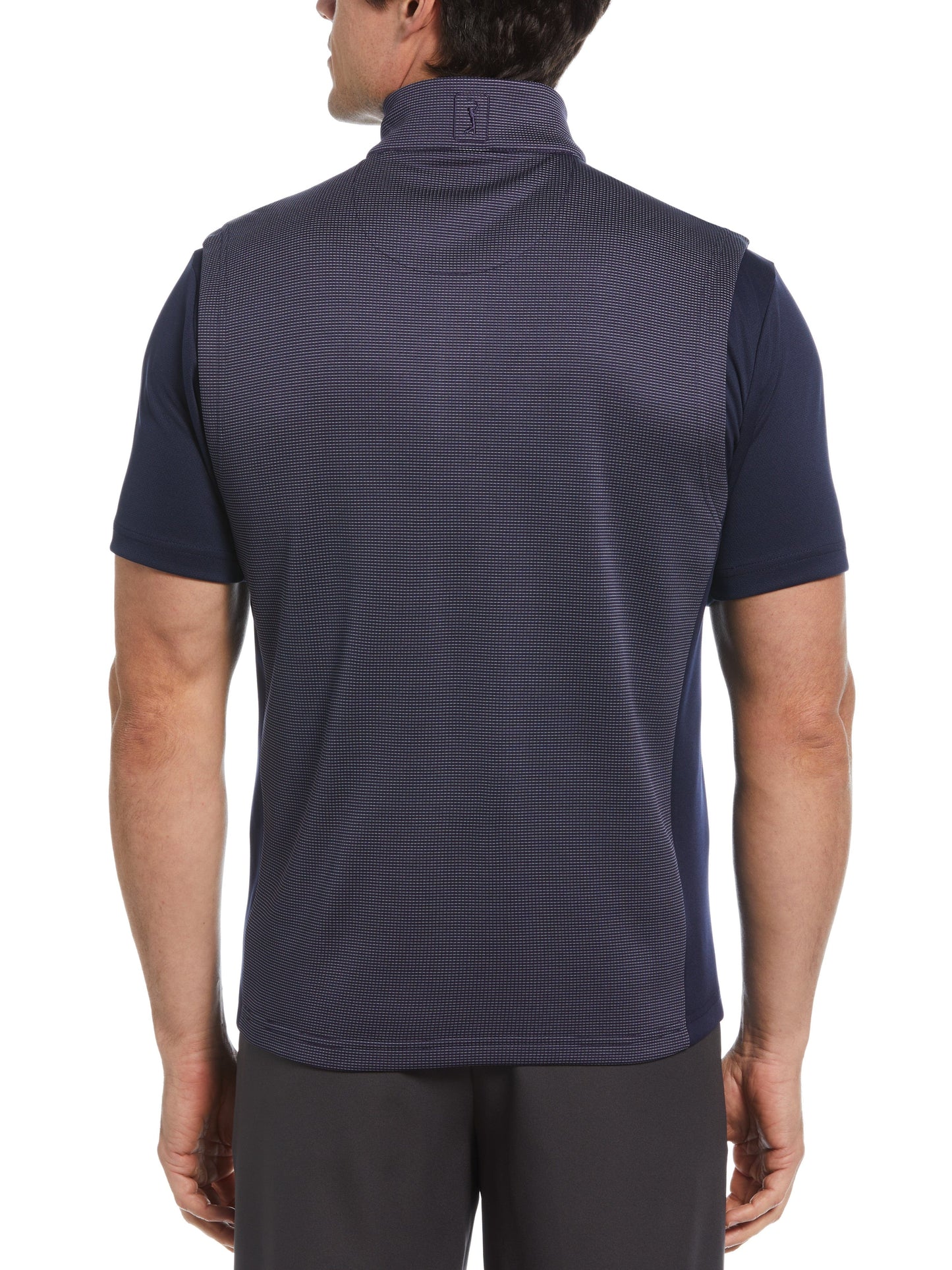 Men's Micro Jacquard Full Zip Golf Vest