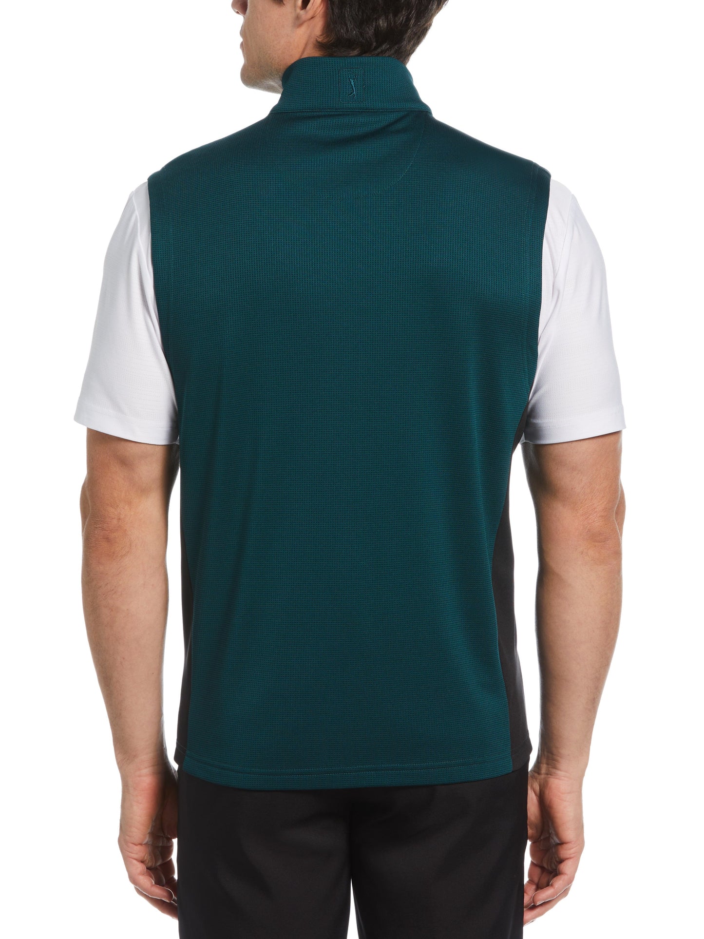 Men's Micro Jacquard Full Zip Golf Vest