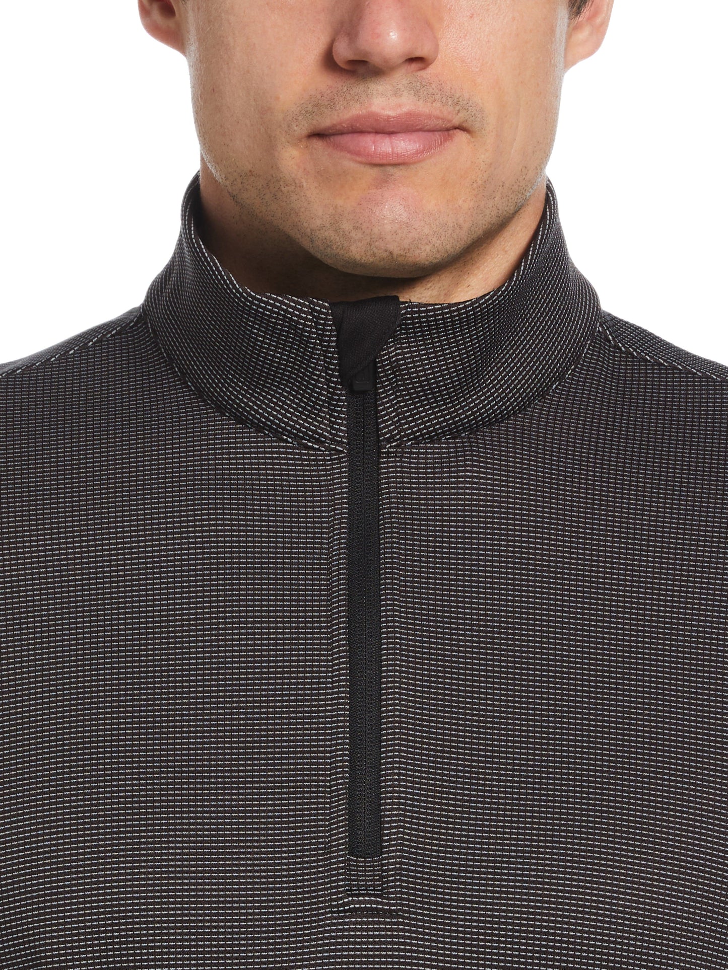 Men's Micro Jacquard Quarter Zip Golf Jacket