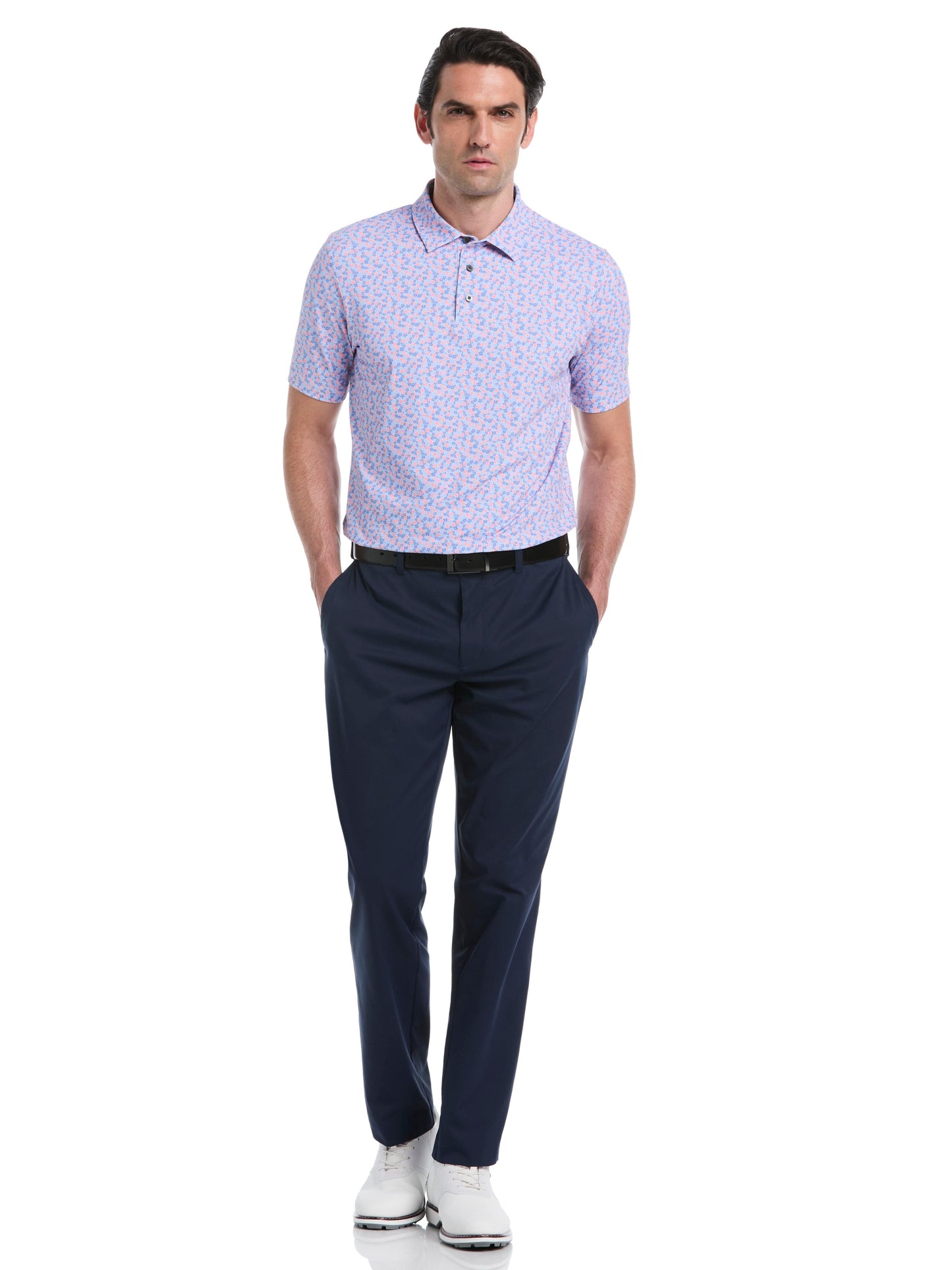 Men's Mini Floral Print Golf Polo