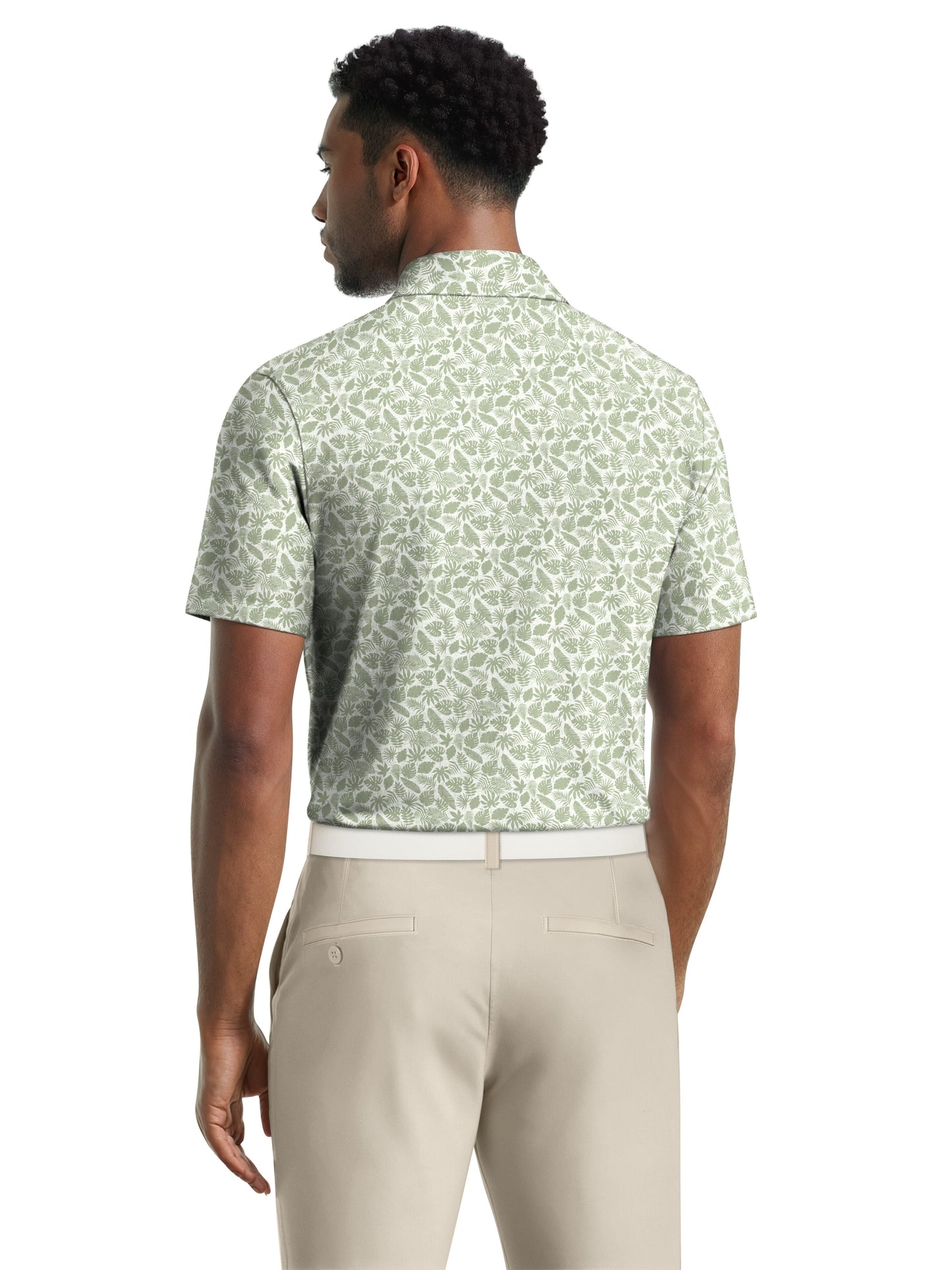 Men's Mini Foliage Heather Printed Polo