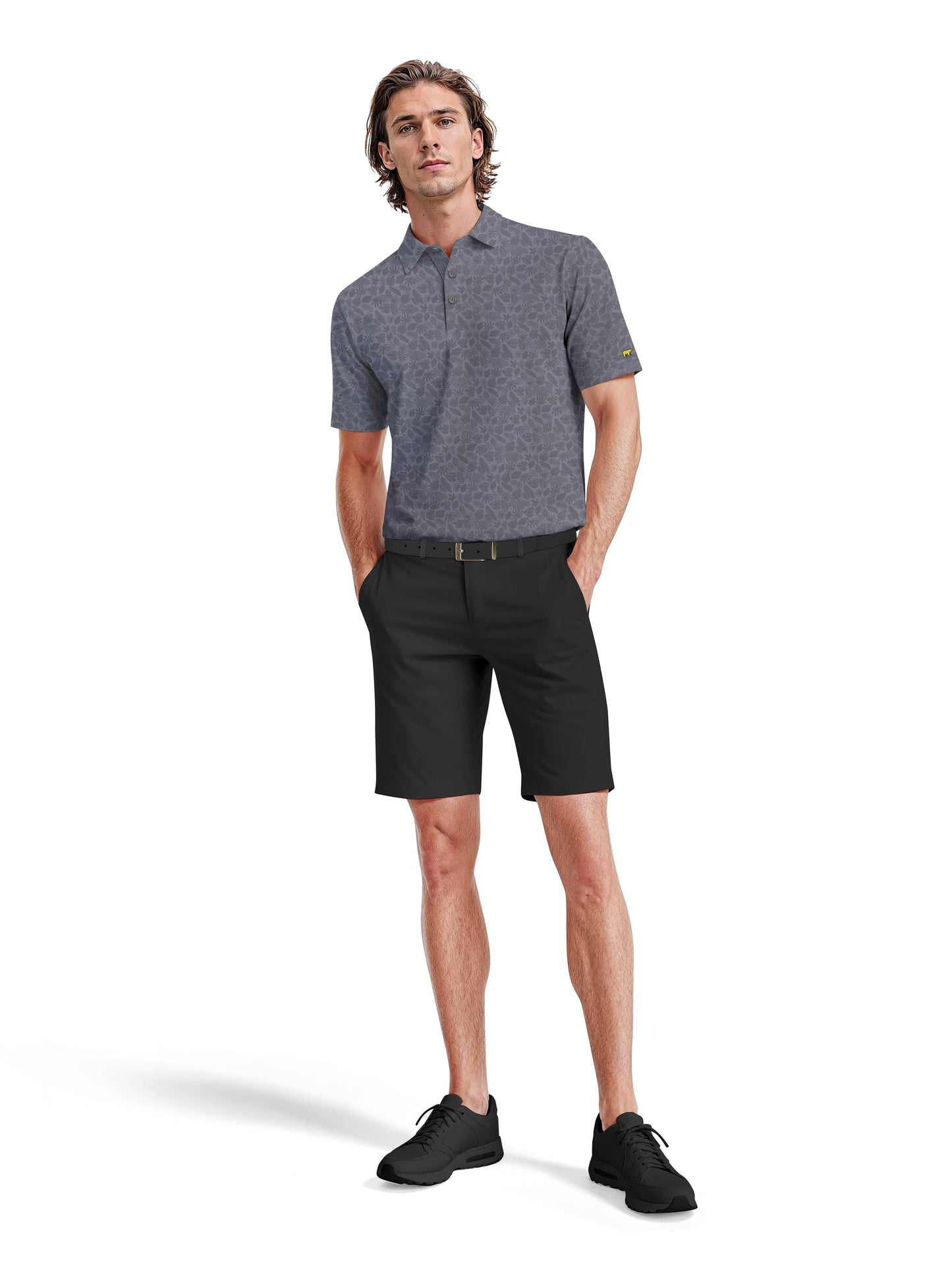 Men's Mini Foliage Heather Printed Polo