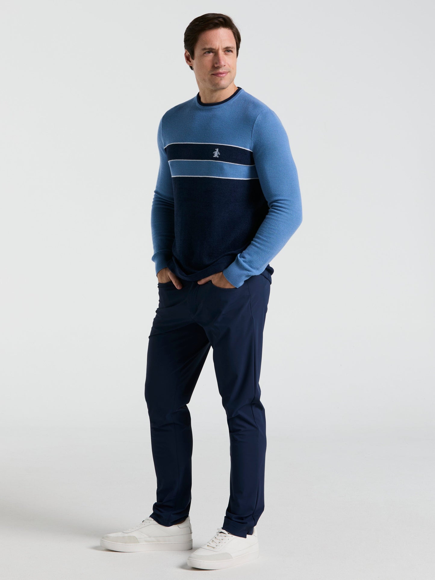 Men's Mixed Media Golf Sweater