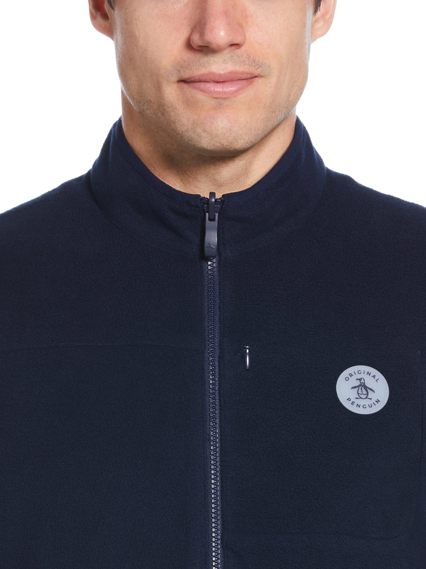 Men's Mixed Media Reversible Fleece Vest