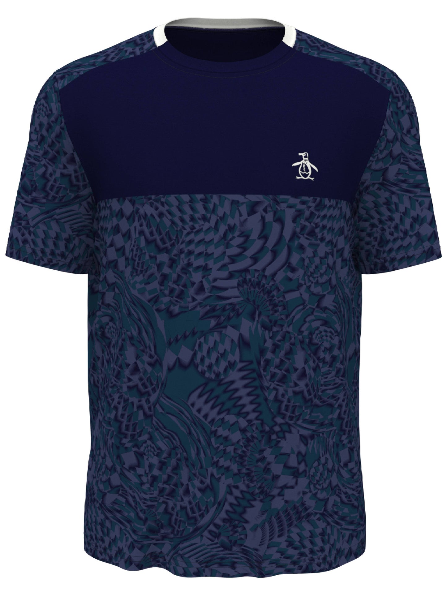 Men's Motion Checked Color Block Tennis Tee