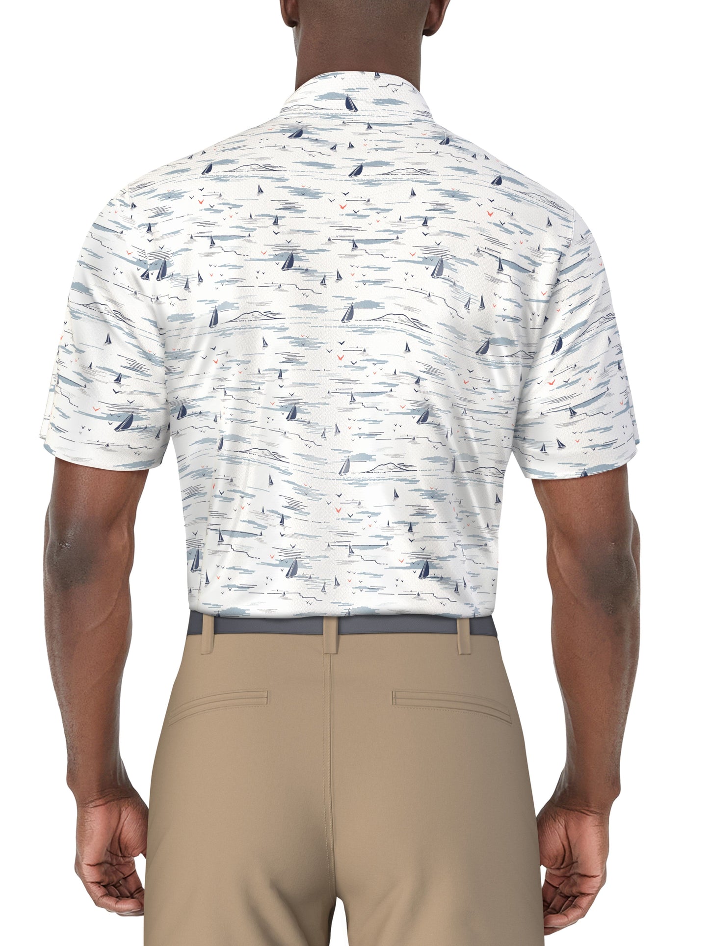 Men's Nautical Print Polo