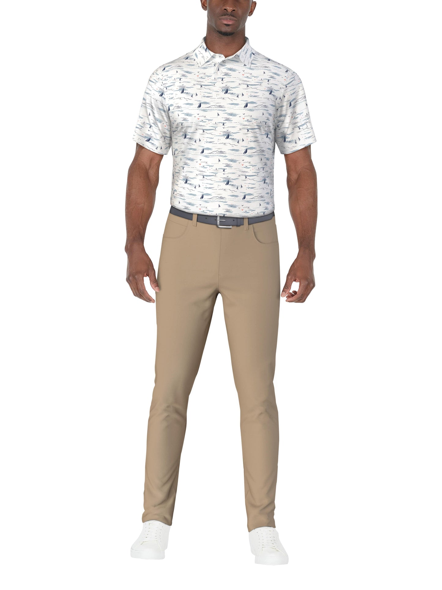Men's Nautical Print Polo