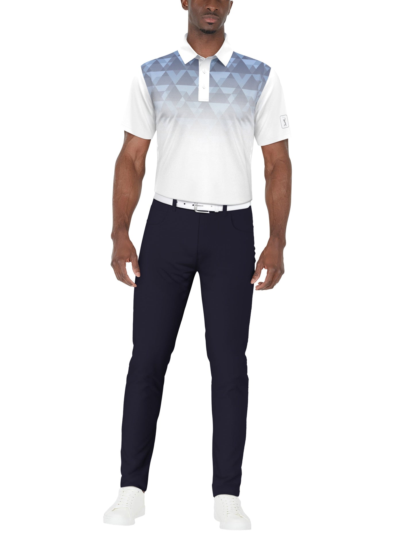 Men's Ombre Geo Print Polo