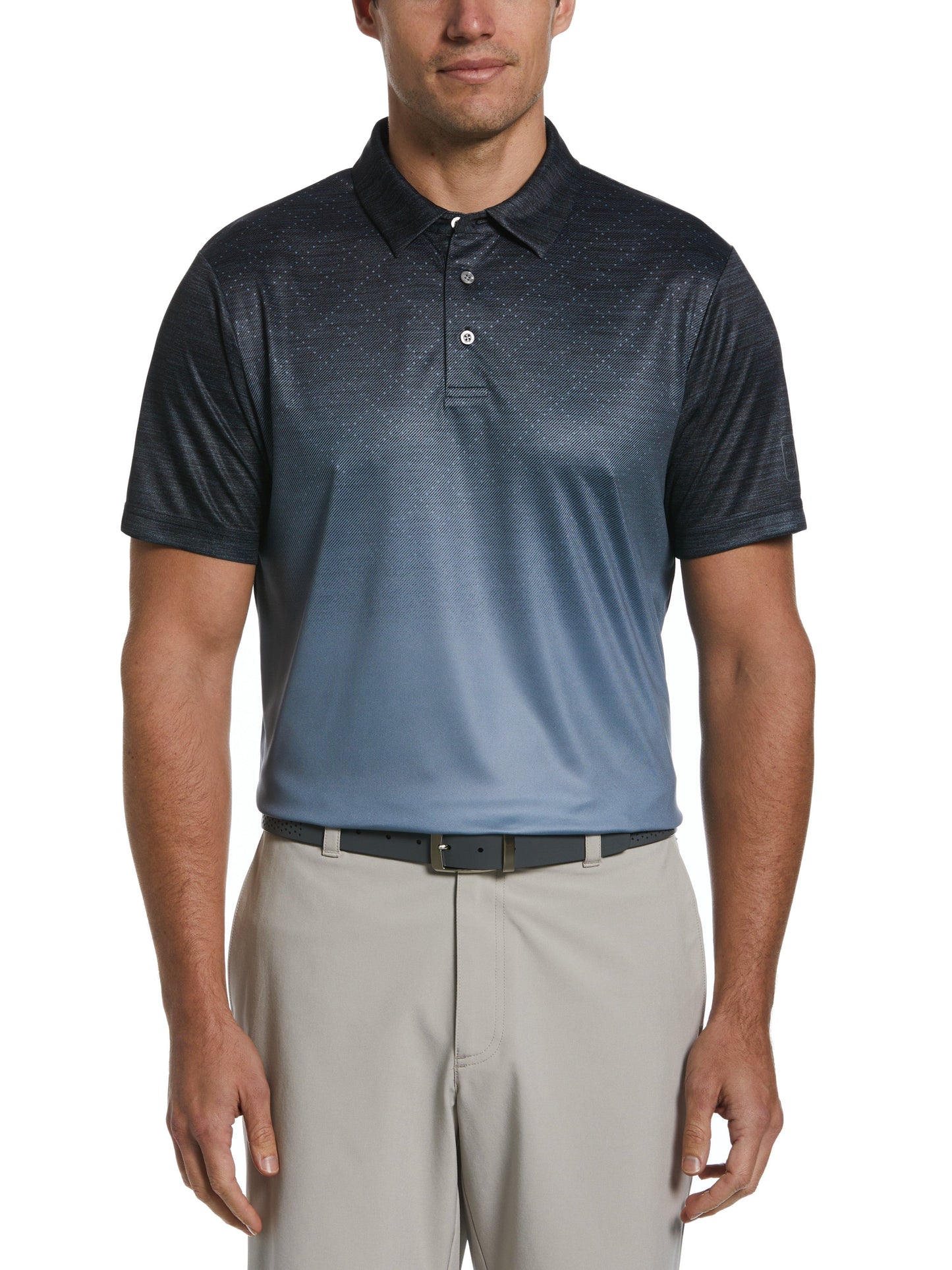 Ombre Print Golf Polo (Caviar)