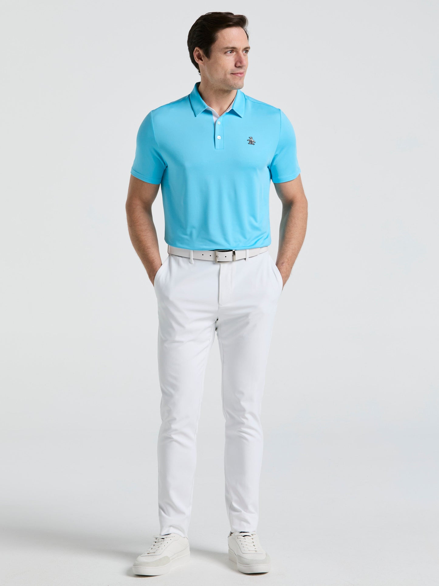 Men's Original Block Design Short Sleeve Golf Polo Shirt