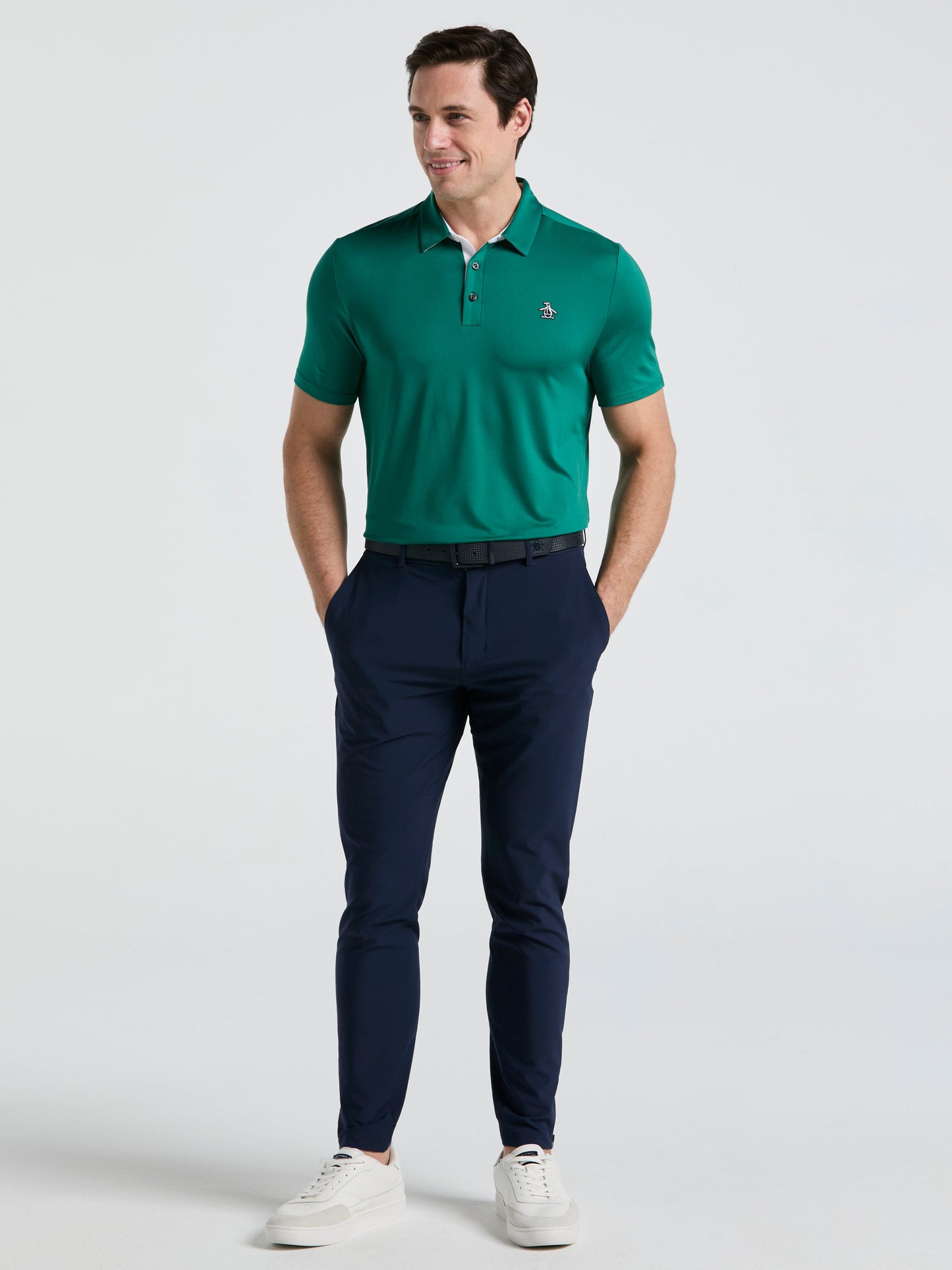Men's Original Block Design Short Sleeve Golf Polo Shirt