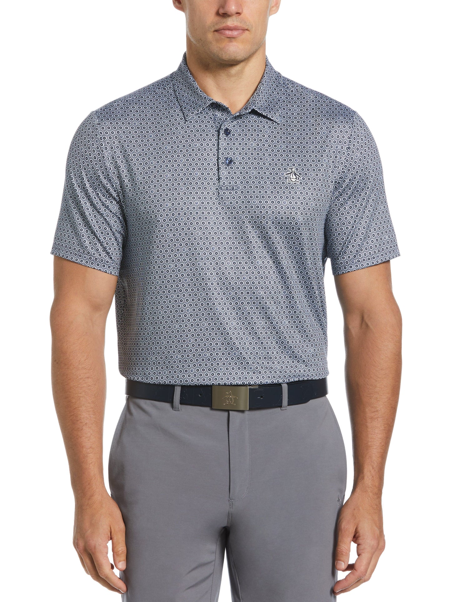 Original Floral Print Polo (Black Iris)