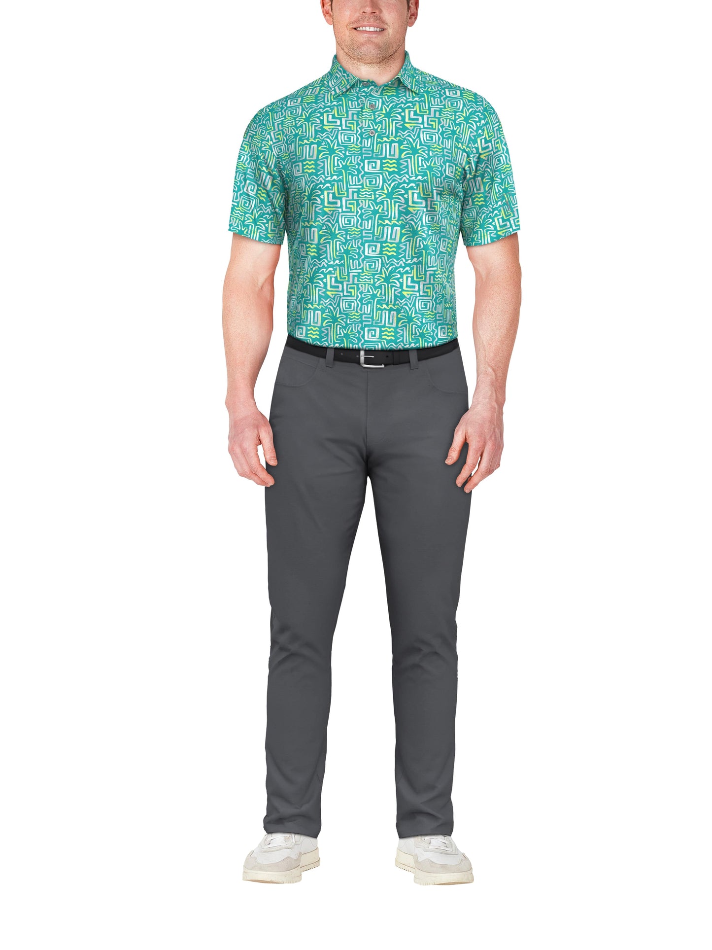 Men's Palm Print Polo