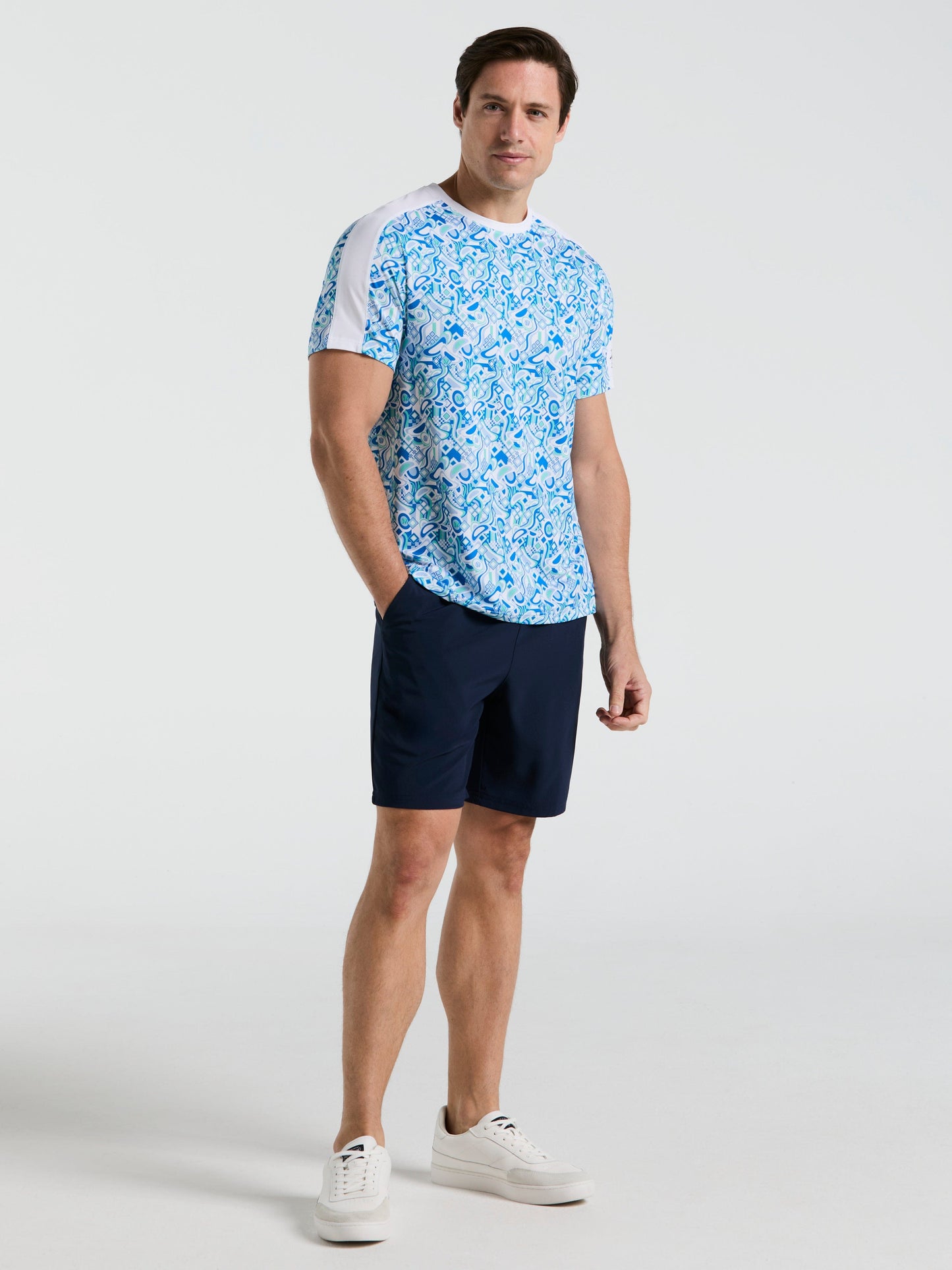 Men's Performance Midcentury Block Tennis Tee