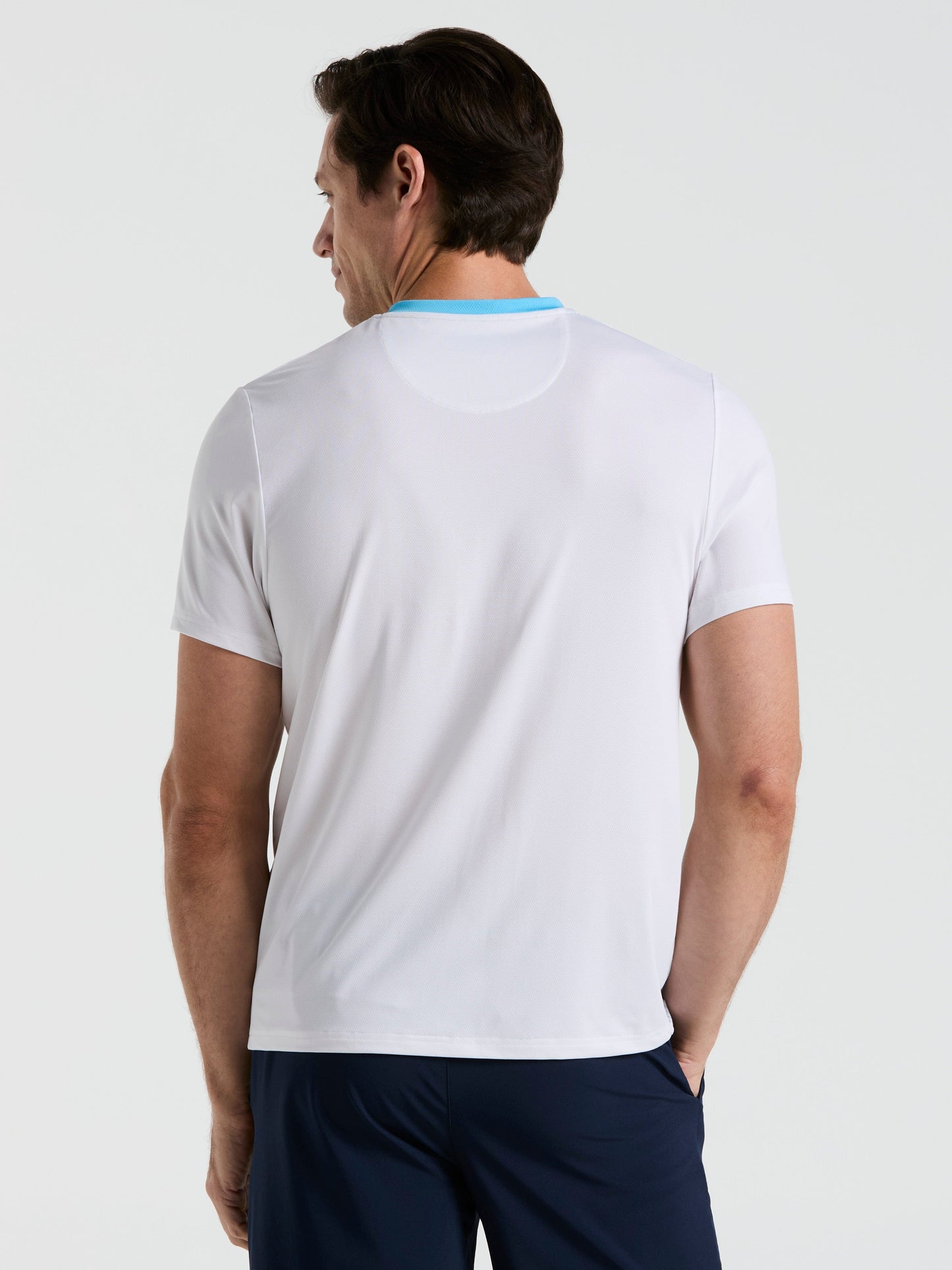 Men's Performance Ventilated Blocked Tennis Crew Tee