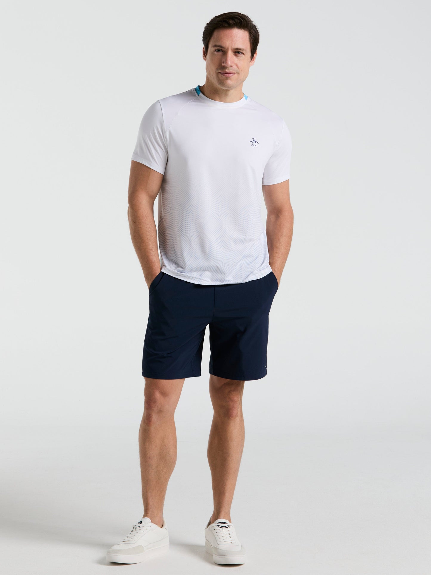 Men's Performance Ventilated Blocked Tennis Crew Tee