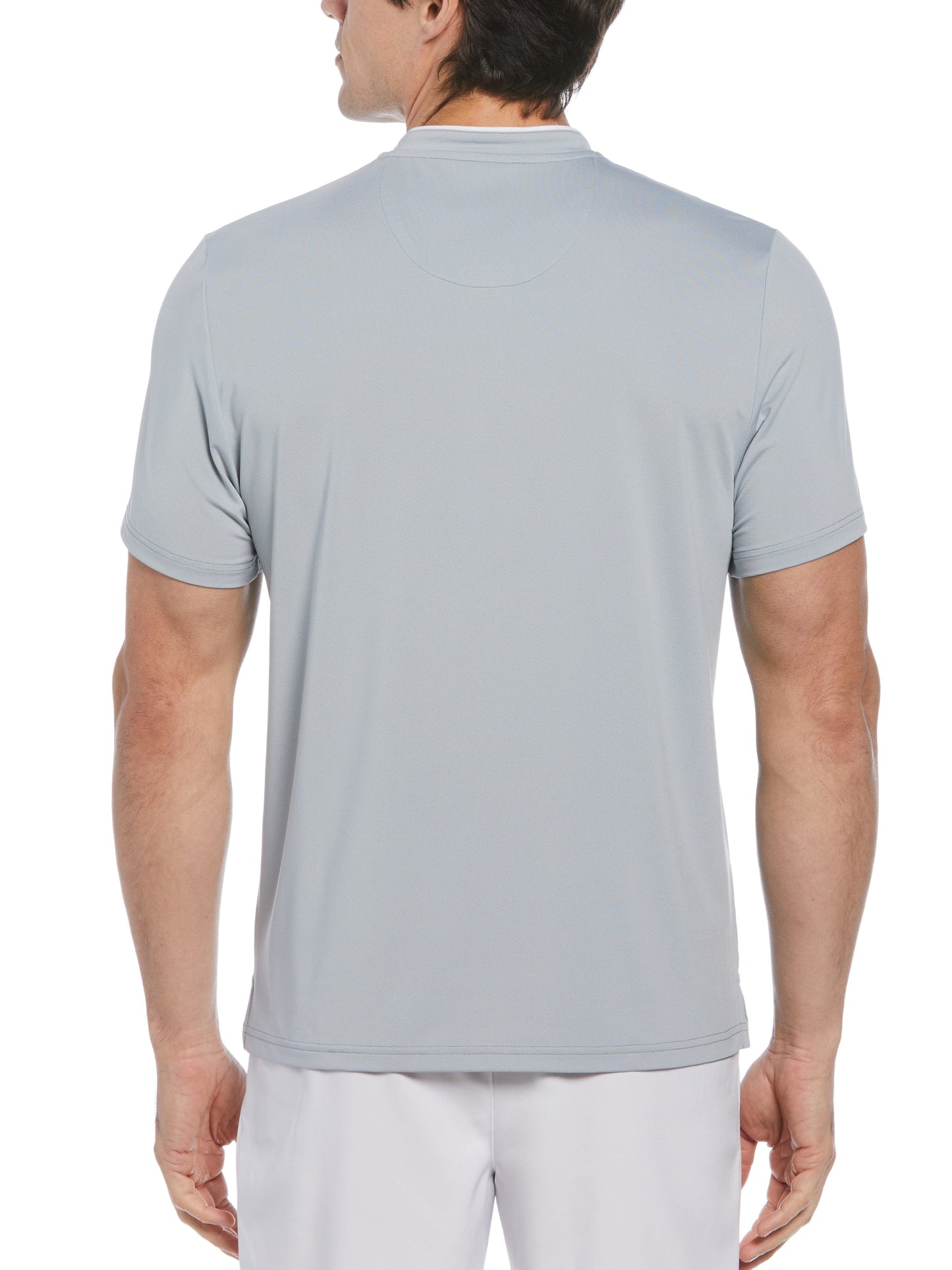 Men's Piped Blade Collar Performance Short Sleeve Tennis Polo Shirt