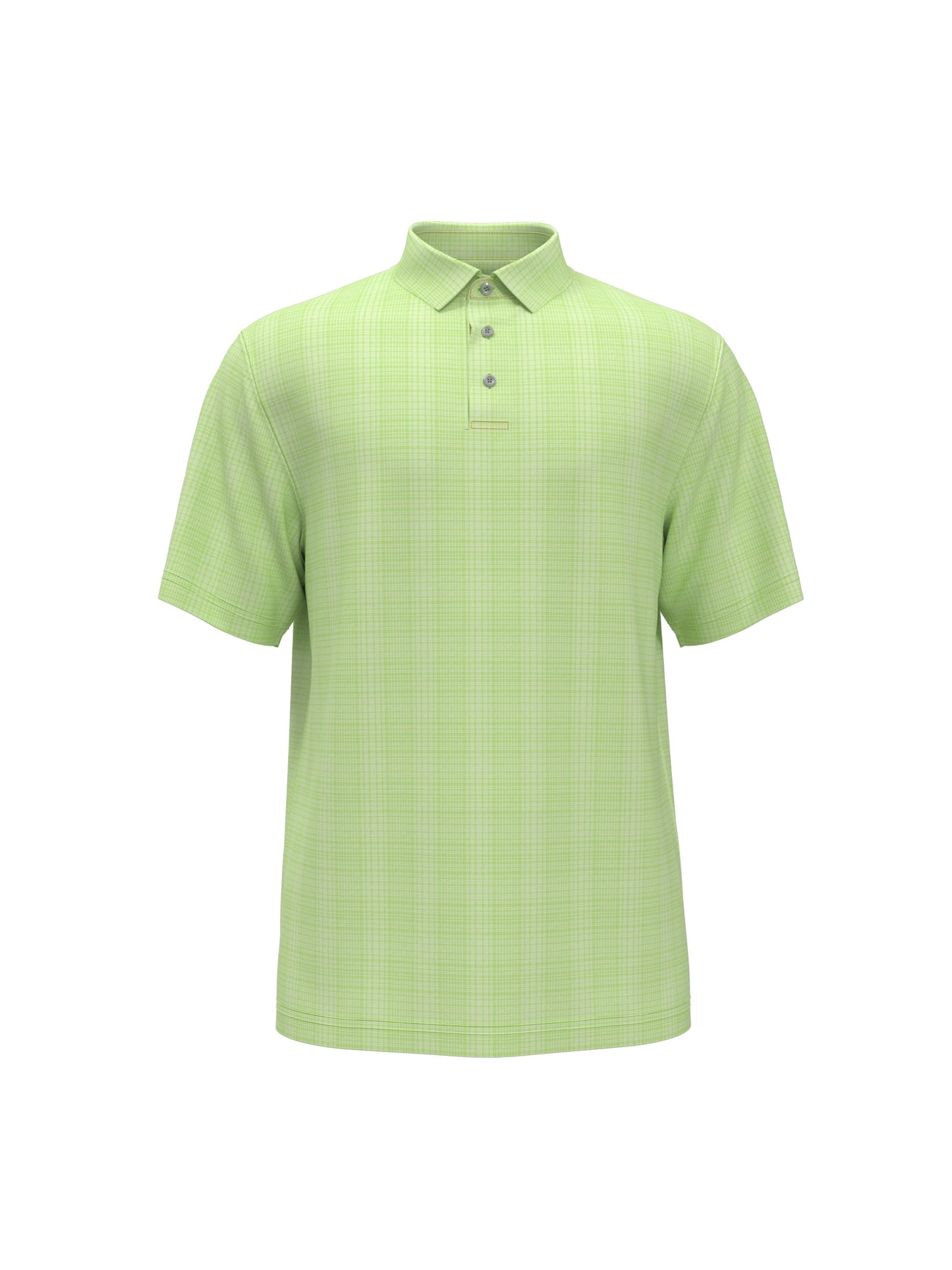 Plaid Golf Polo (Tomatillo)