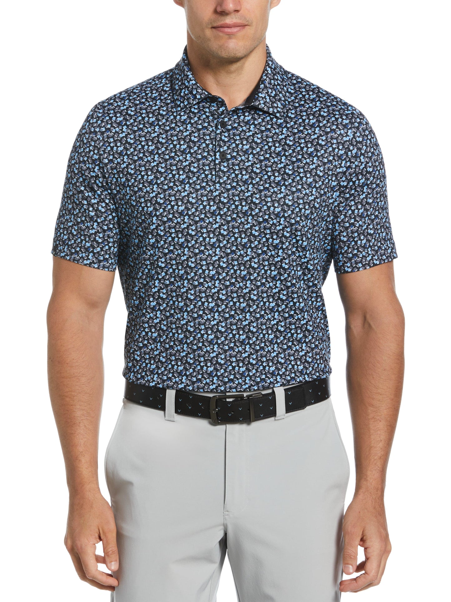 Polaroid Confetti Print Golf Polo (Caviar)