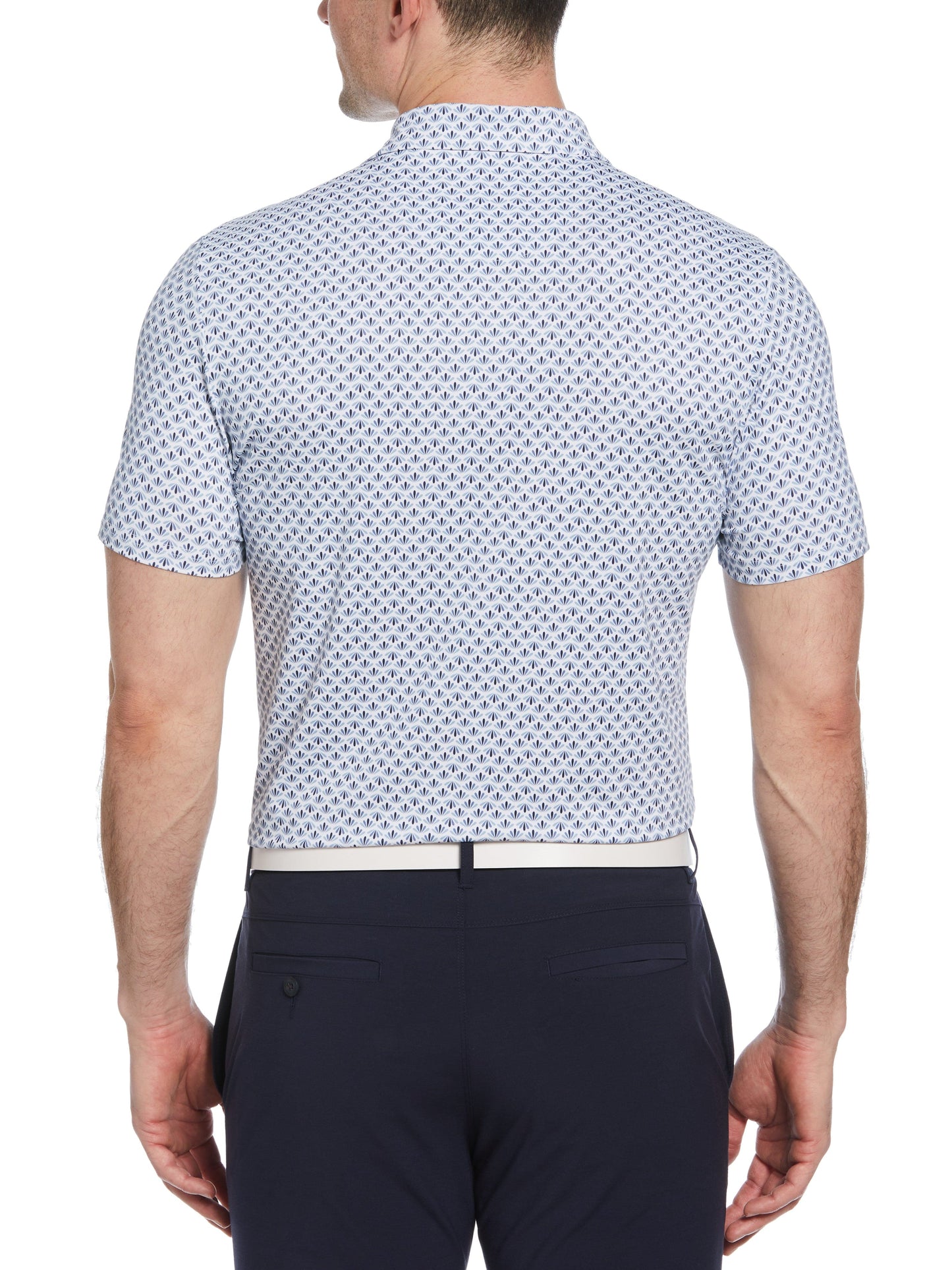 Men's Retro Geo Print Golf Polo