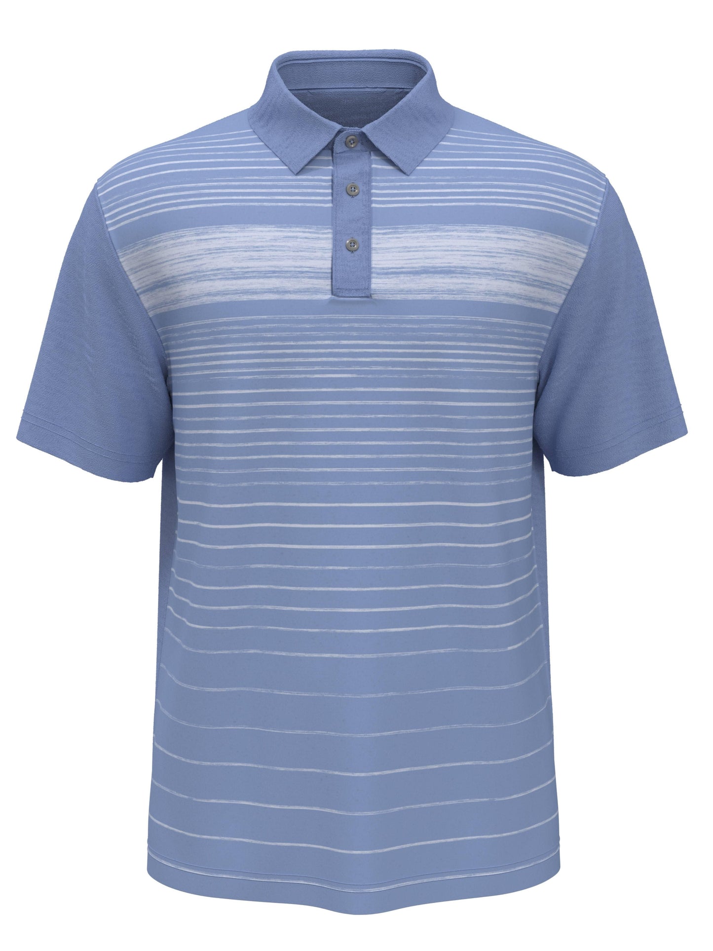 Men's Short Sleeve Coastal Stripe Print Polo