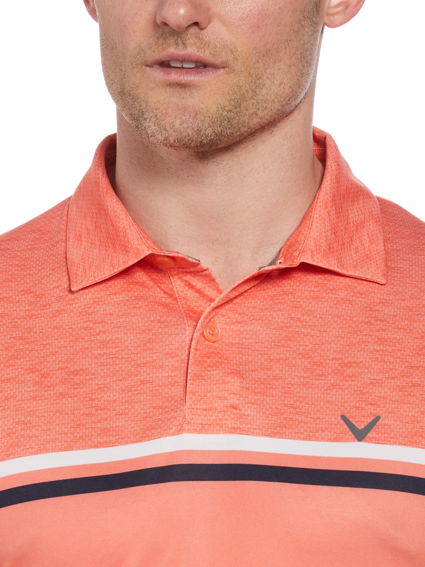 Men's Short Sleeve Engineered Printed Block Polo Shirt