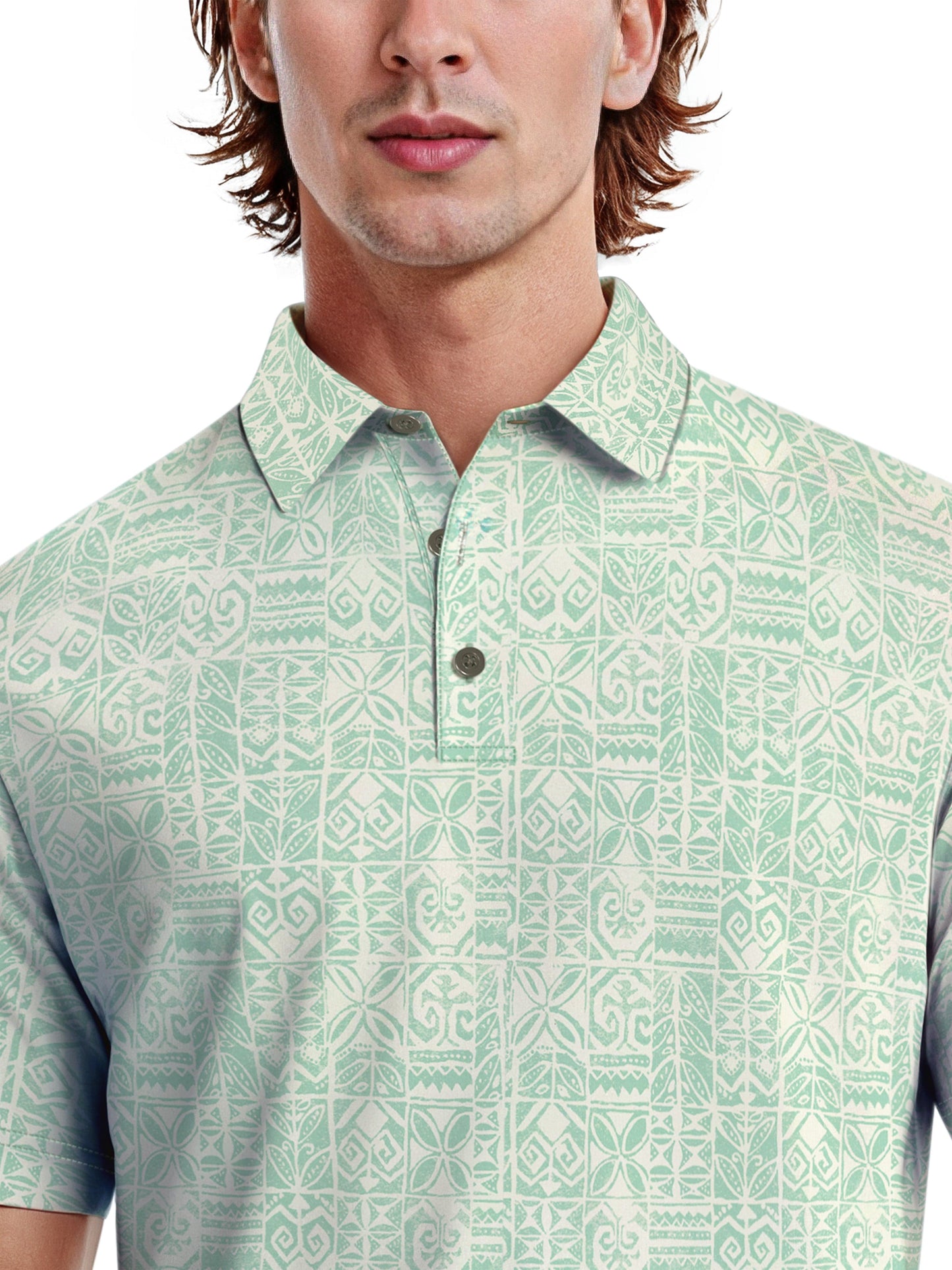 Men's Short Sleeve Printed Polo