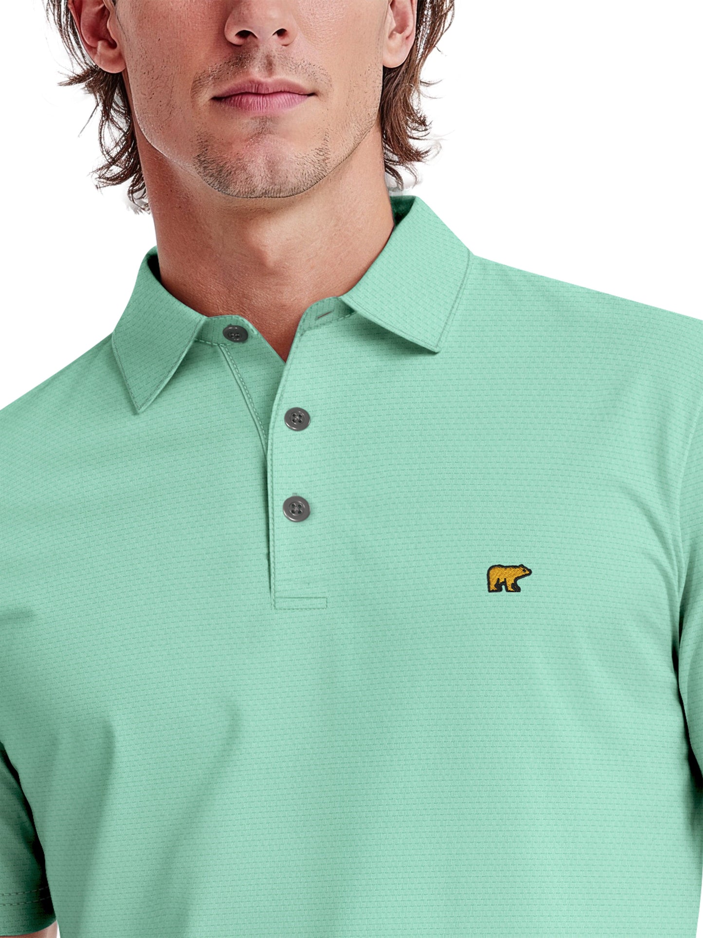 Men's Short Sleeve Solid Texture Polo