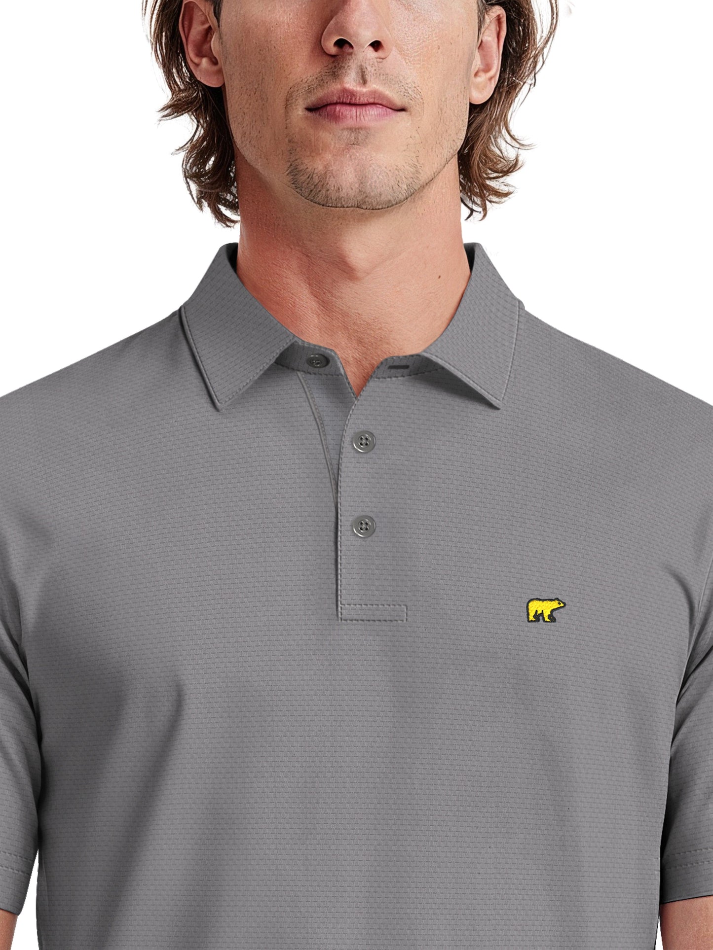 Men's Short Sleeve Solid Texture Polo