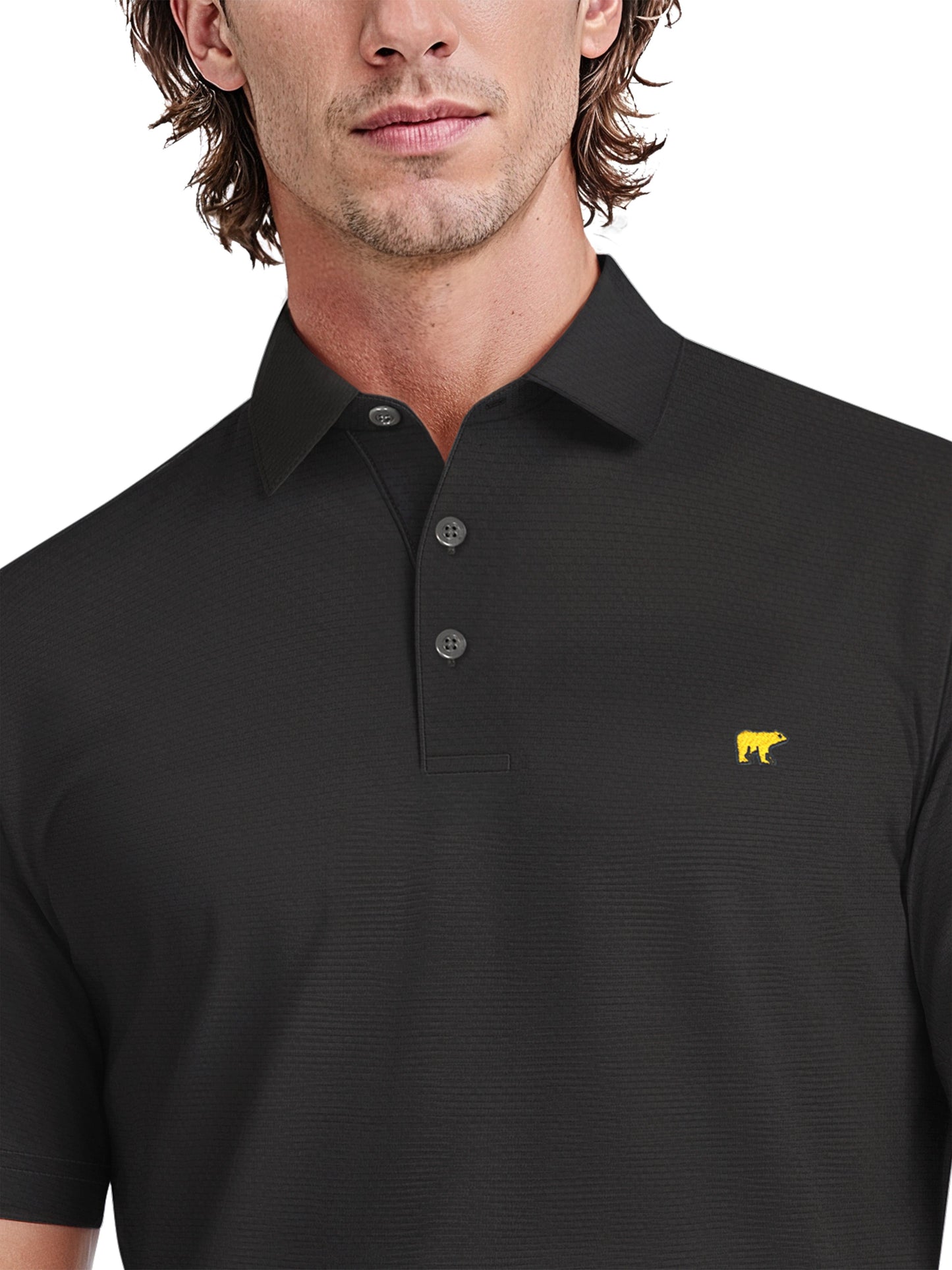 Men's Short Sleeve Solid Texture Polo