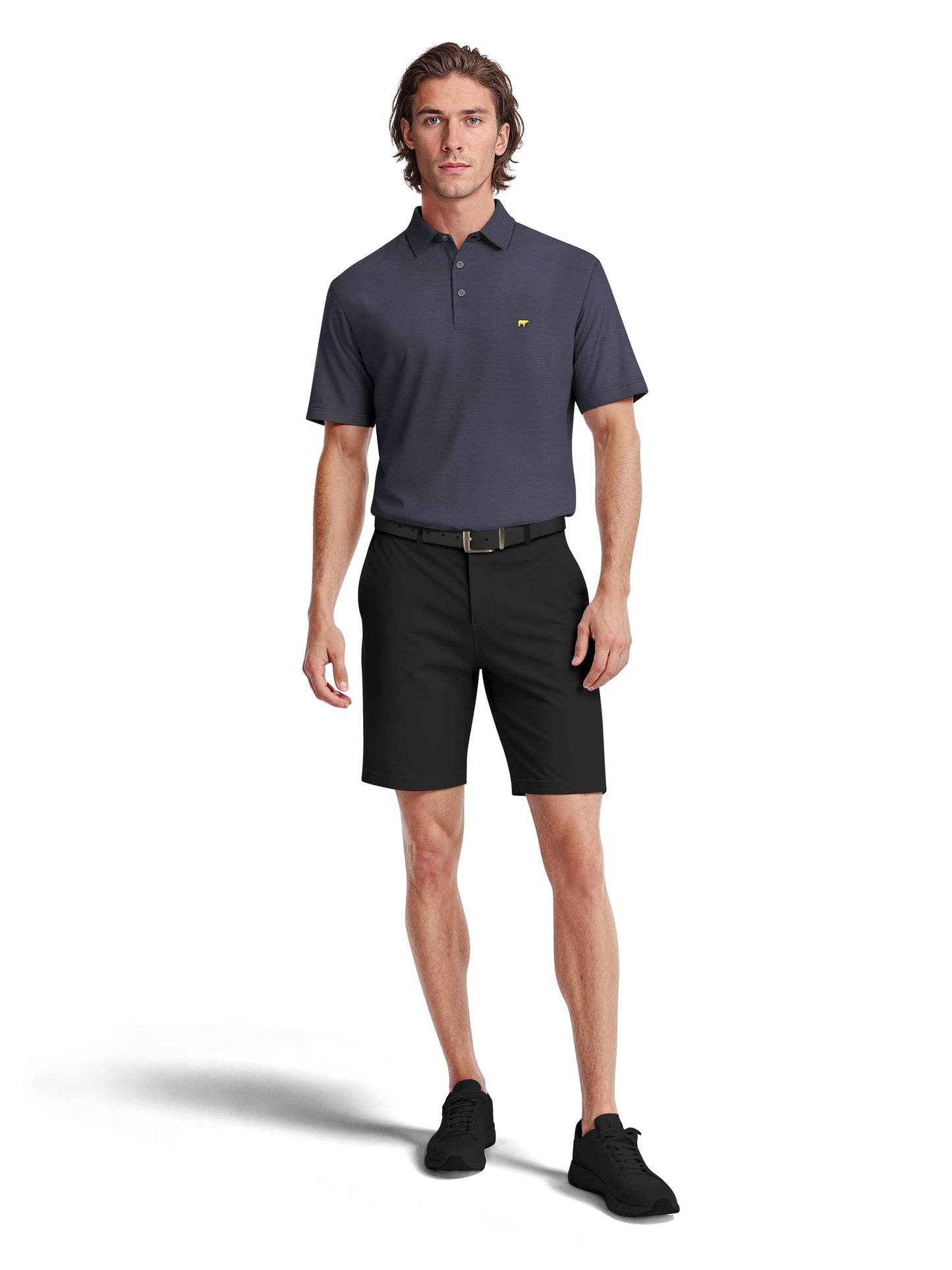 Men's Short Sleeve Solid Texture Polo