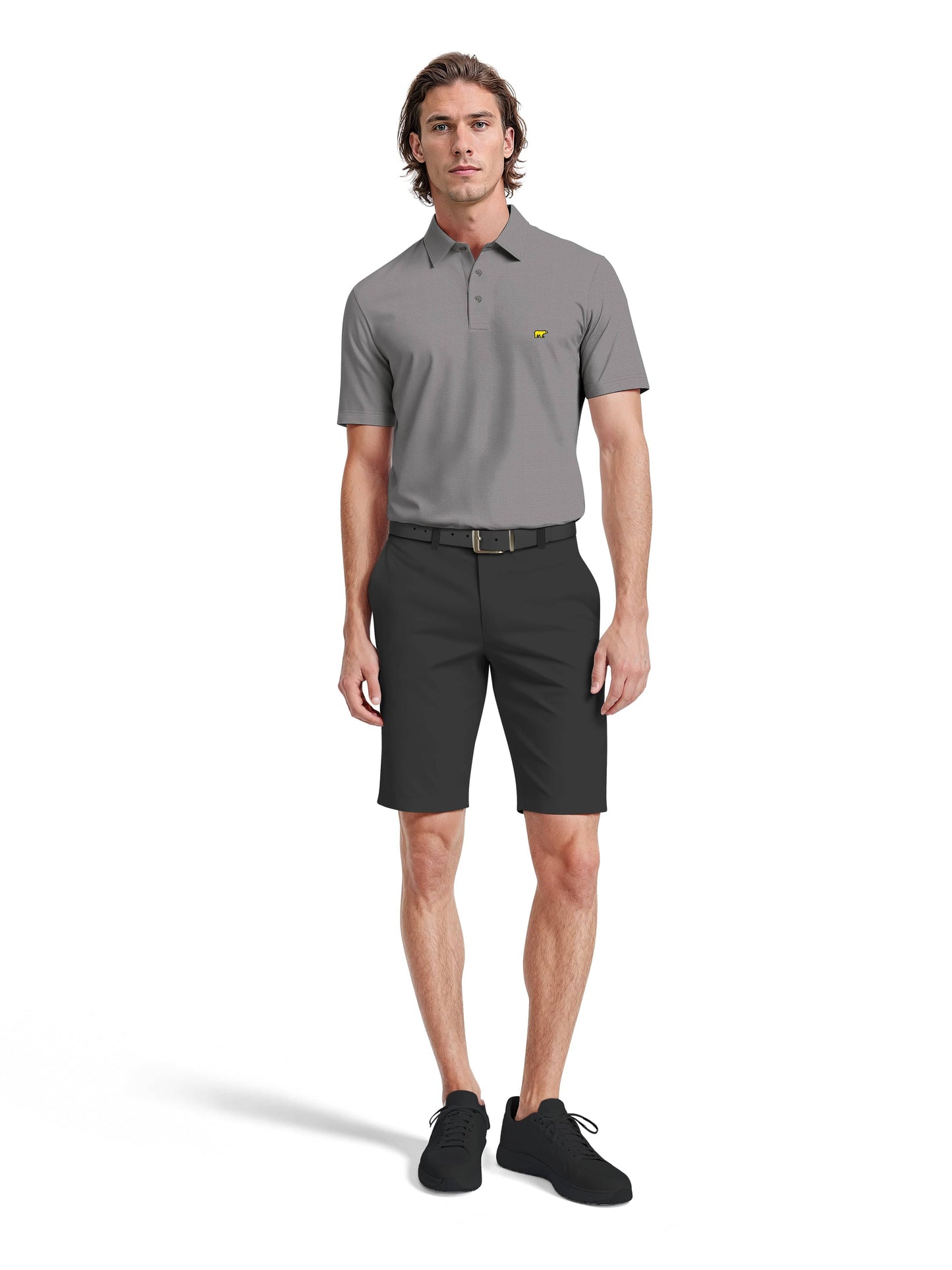 Men's Short Sleeve Solid Texture Polo