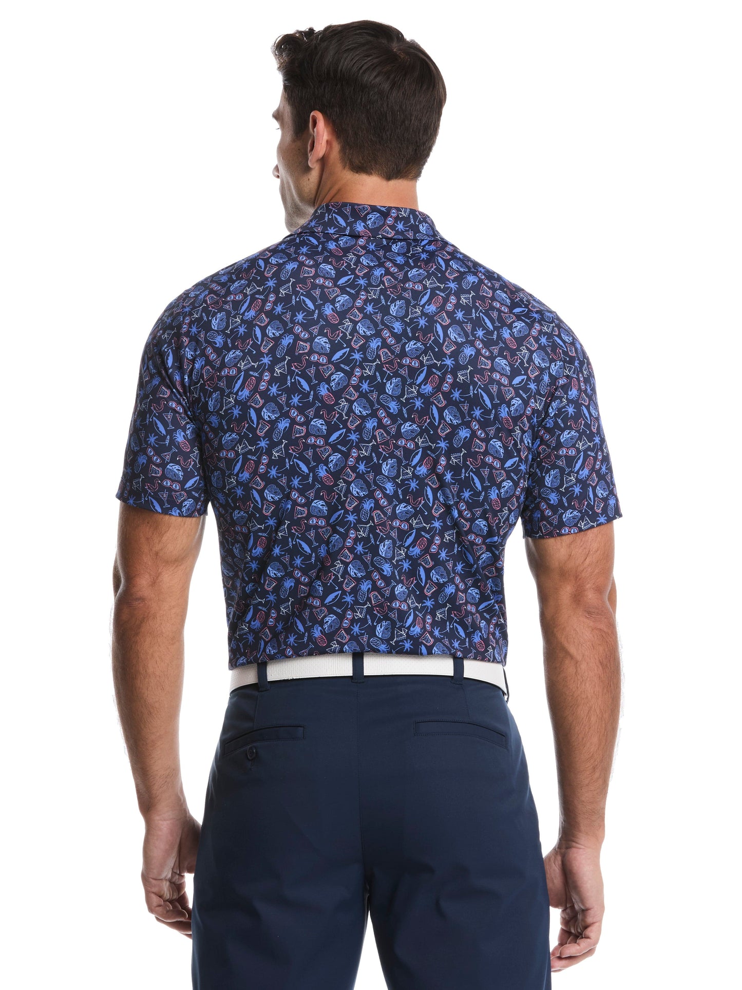 Men's Springtime Print Golf Polo