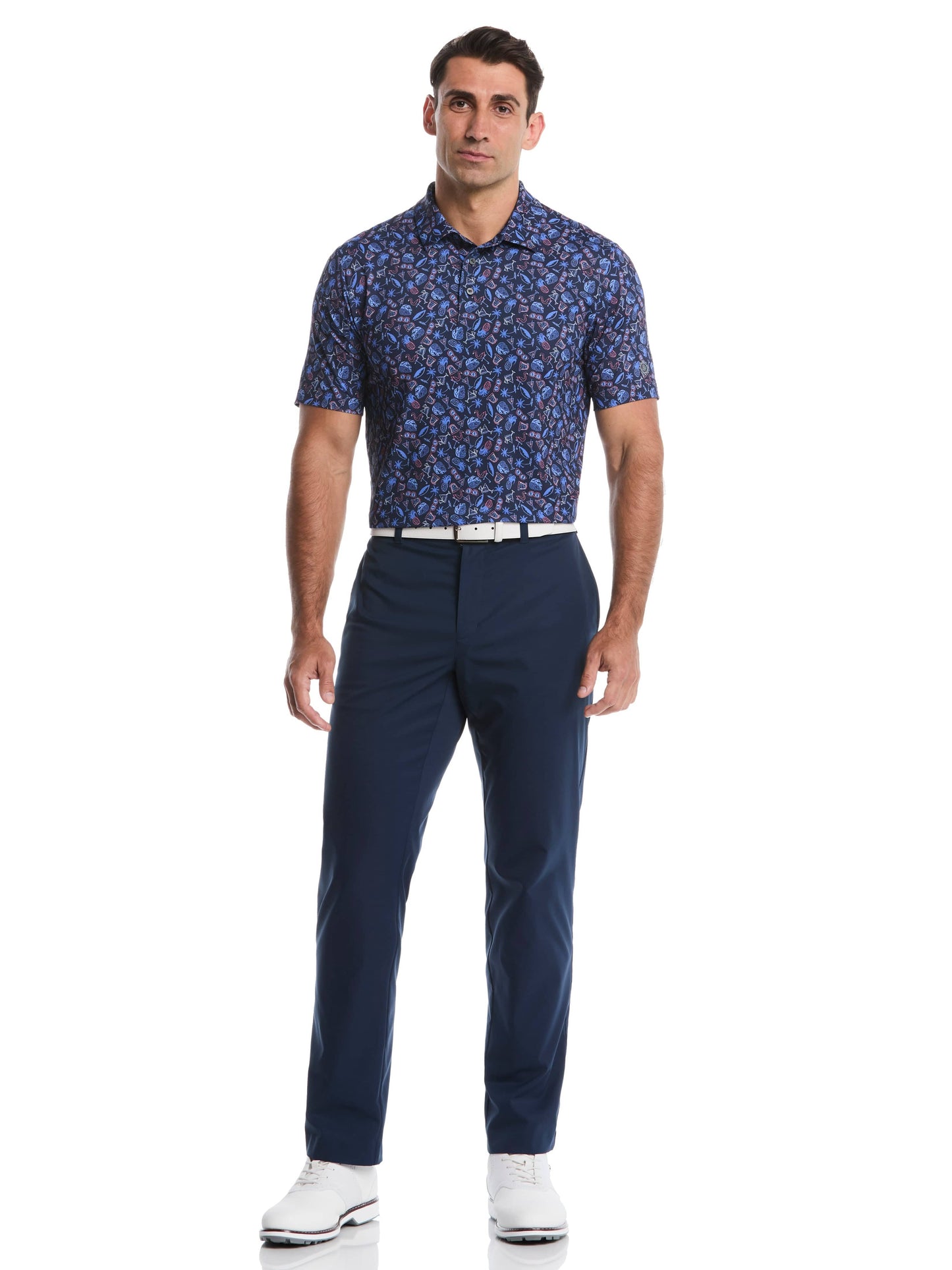 Men's Springtime Print Golf Polo