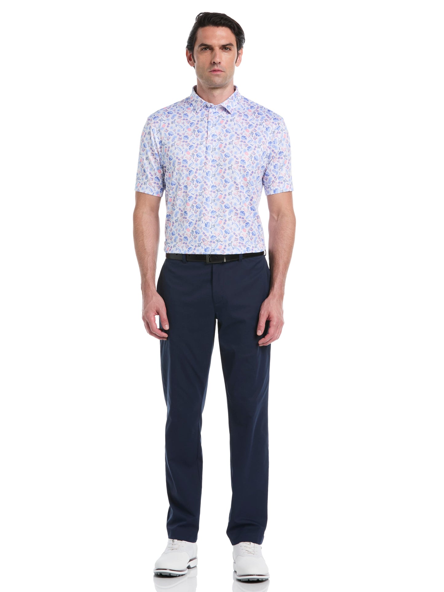Men's Springtime Print Golf Polo