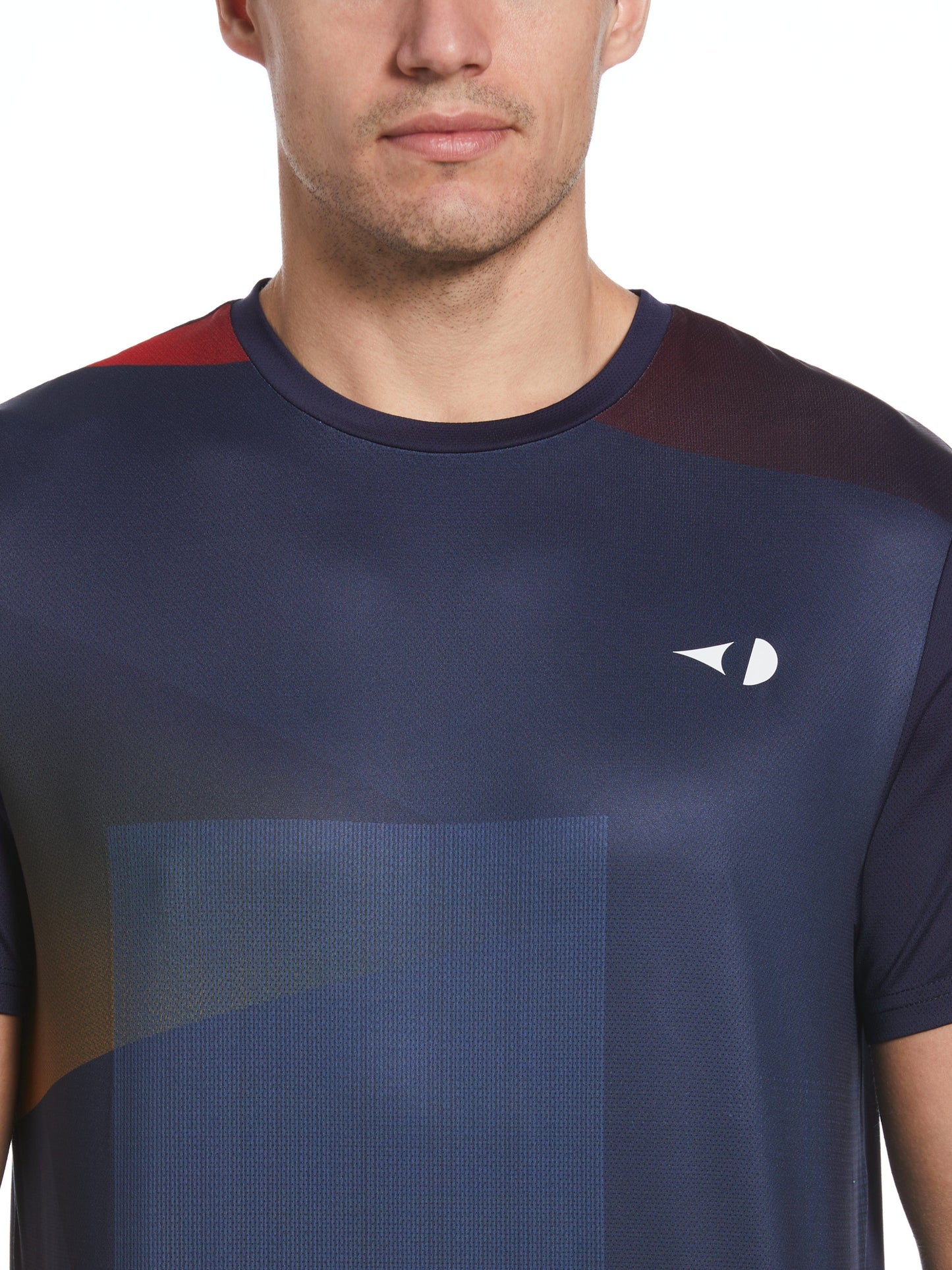 Men's Stacked Geometric Print Tennis Tee