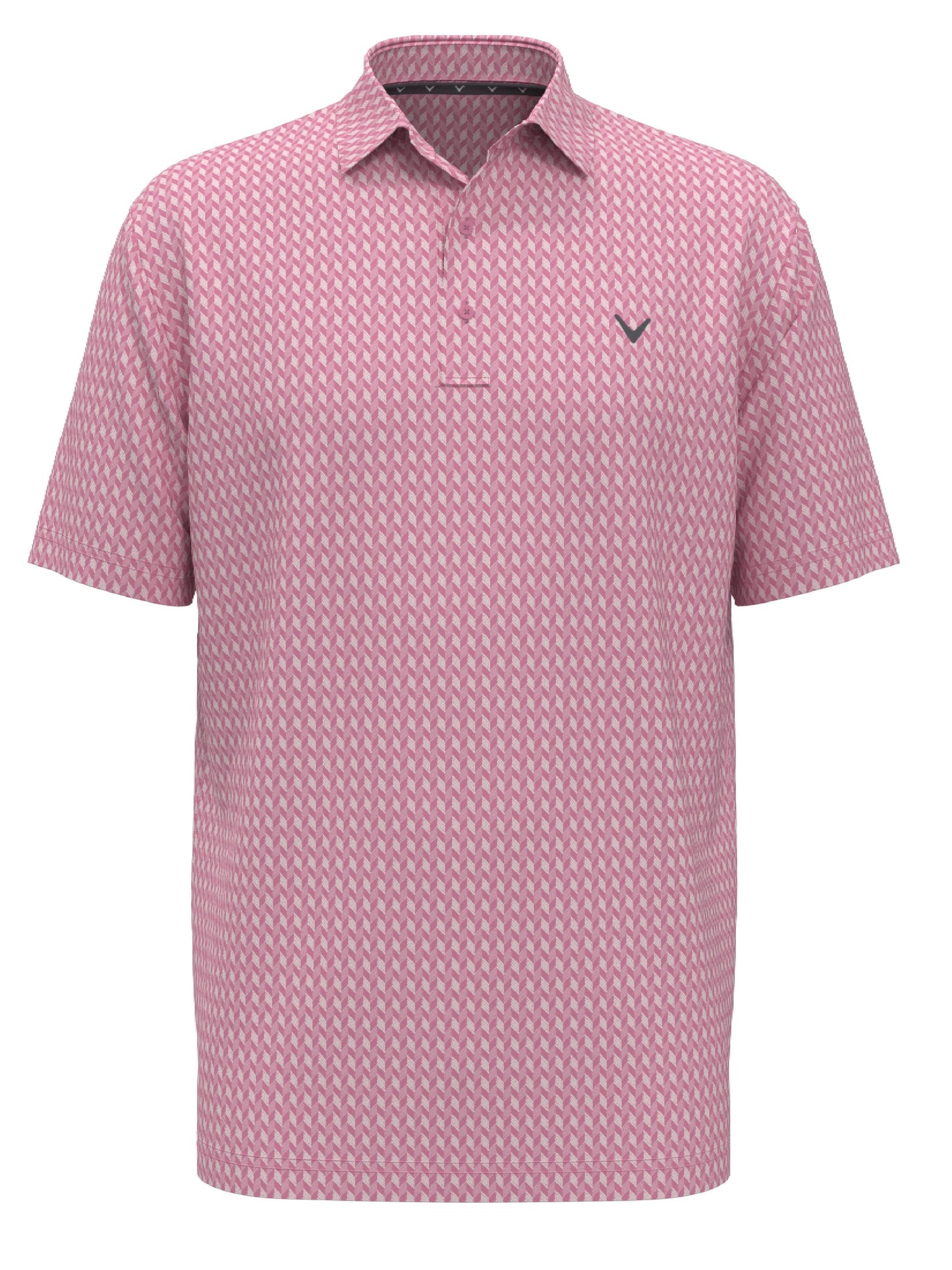 Men's Textured Chevron Geo Polo