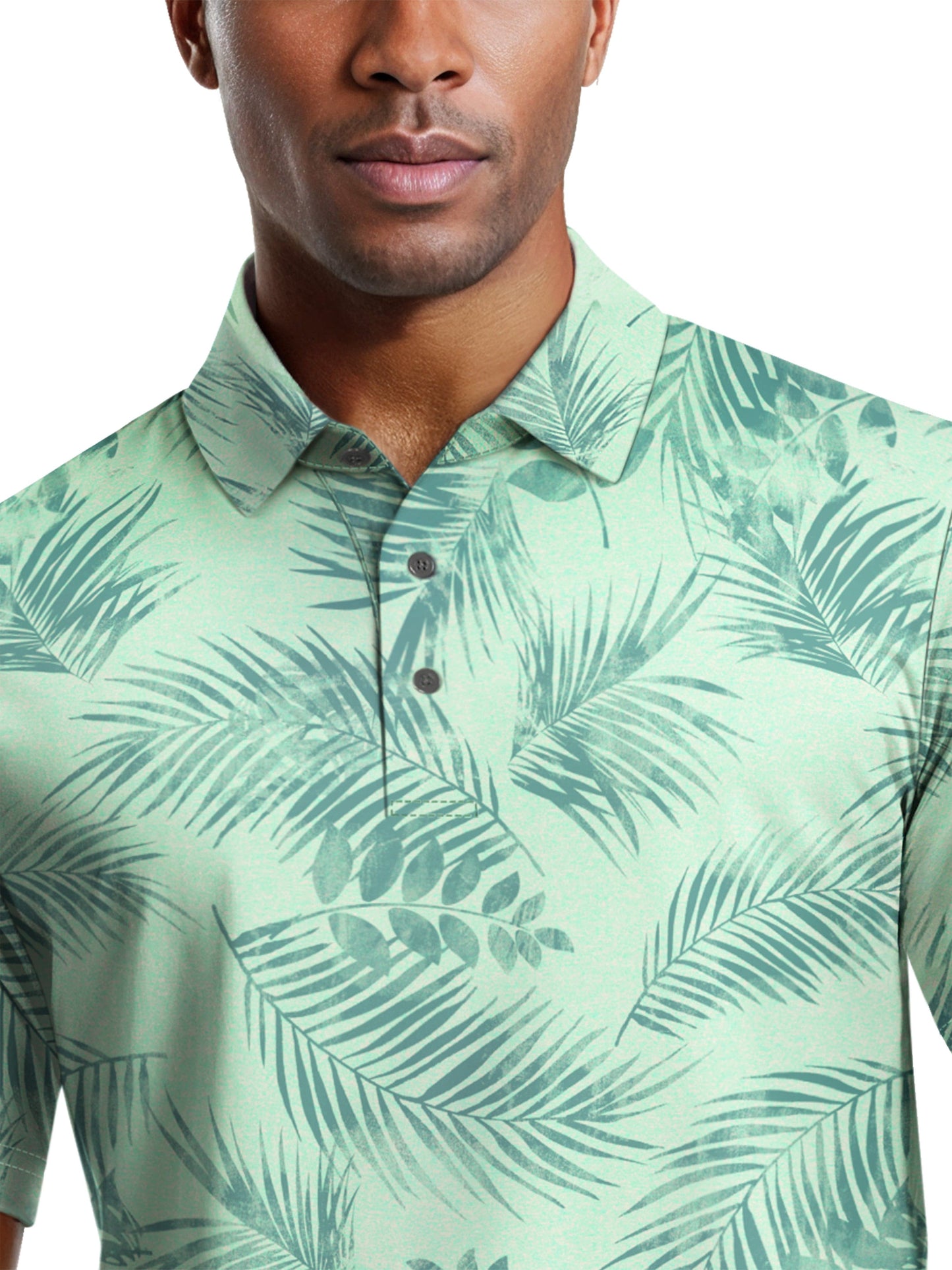 Men's Tropical Leaf Polo