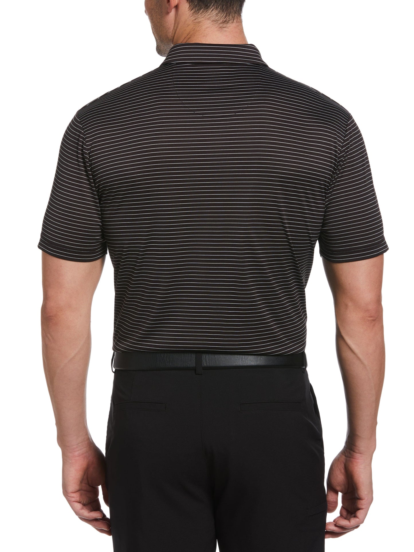 Men's Two Color Stripe Golf Polo