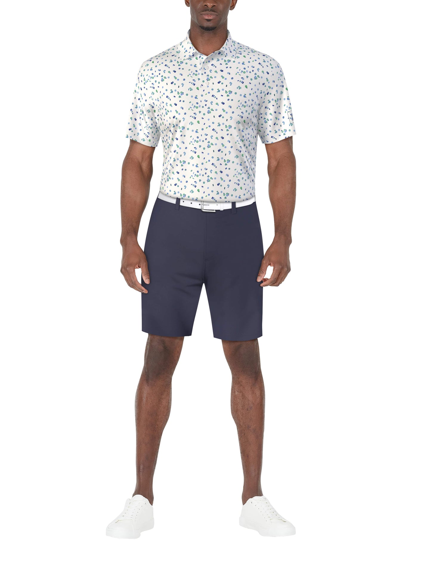 Men's Umbrella Geo Print Golf Polo