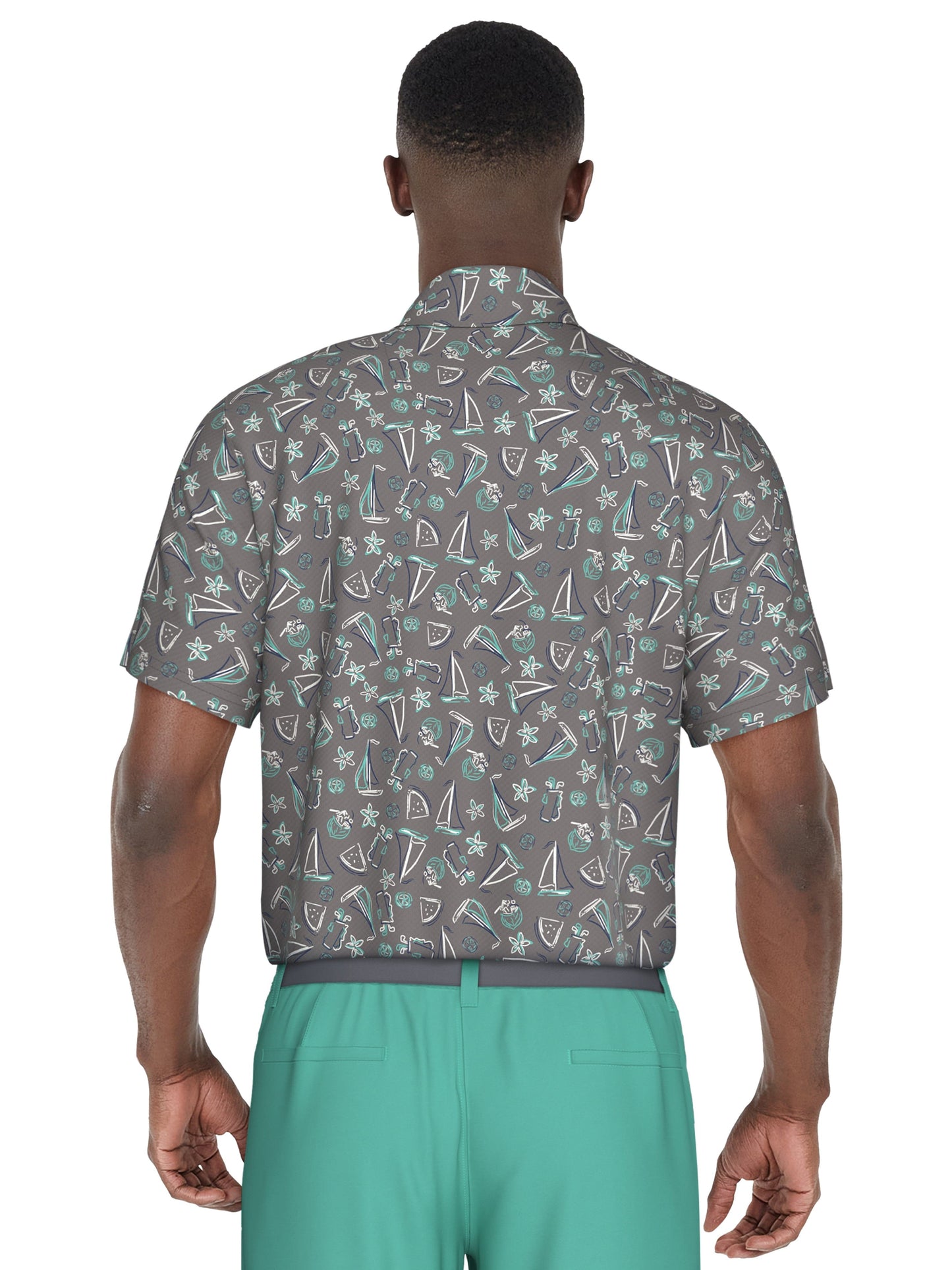 Men's Vacation Print Performance Golf Polo