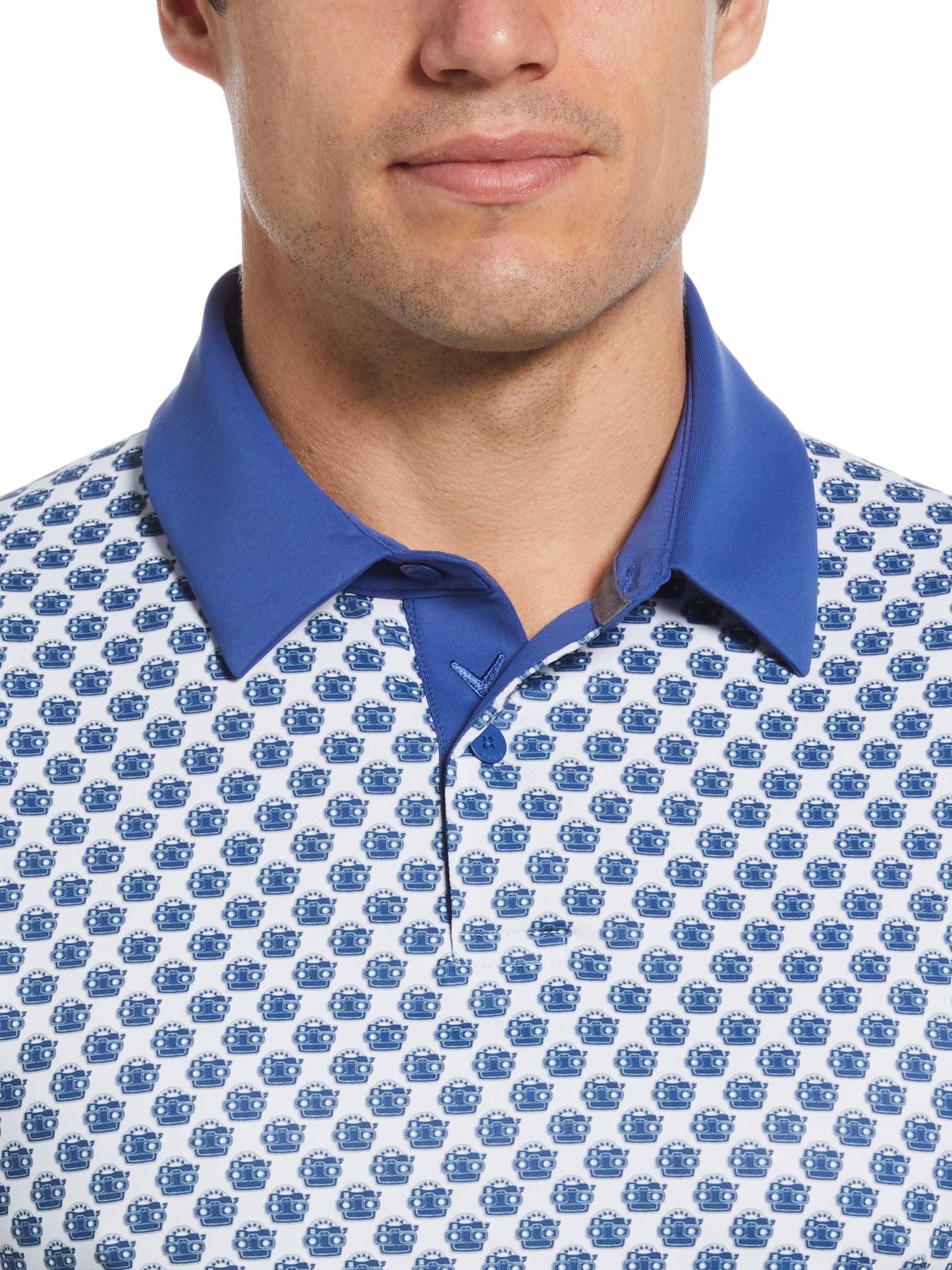 Men's View Master Print Golf Polo