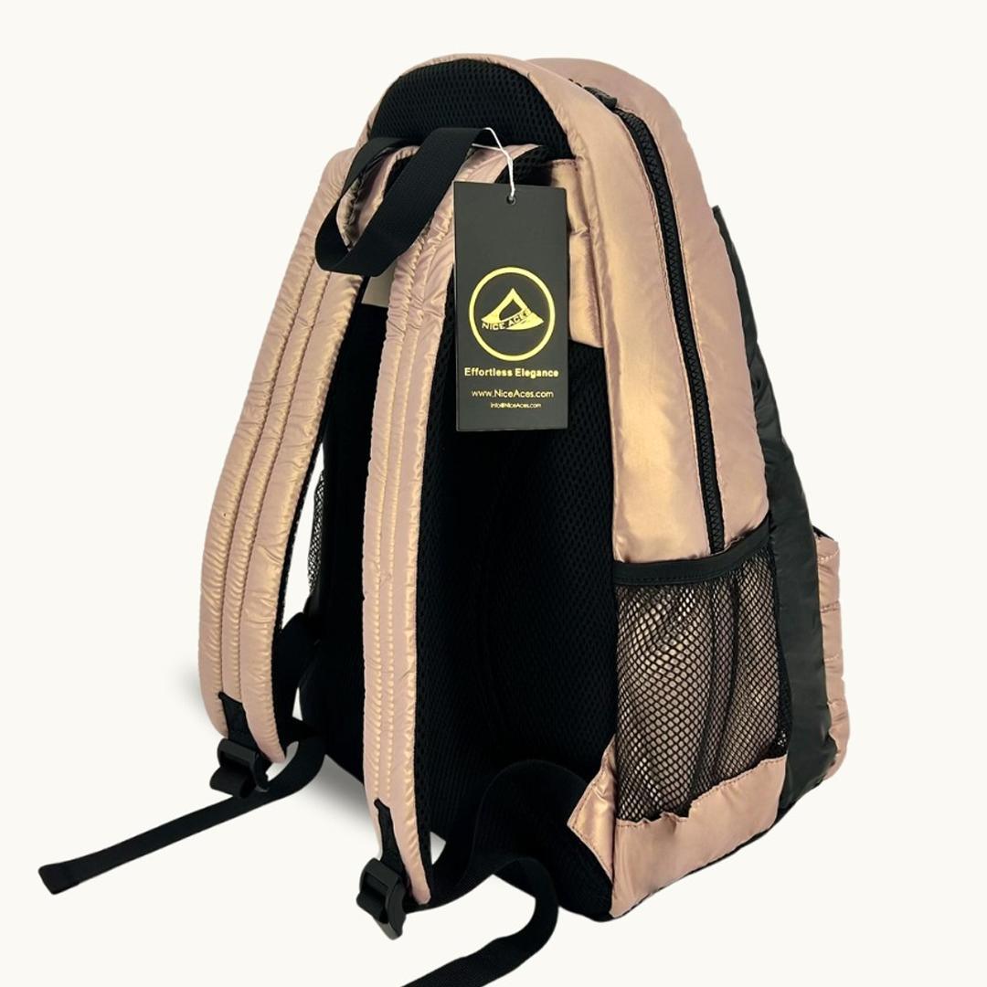 Neon Puffer Tennis Backpack Pink Gold Gifts NICE ACES