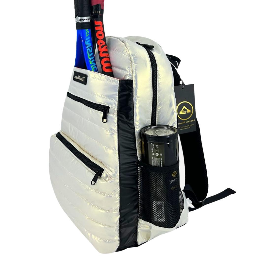 Neon Puffer Tennis Backpack Pearlescent White Gifts NICE ACES