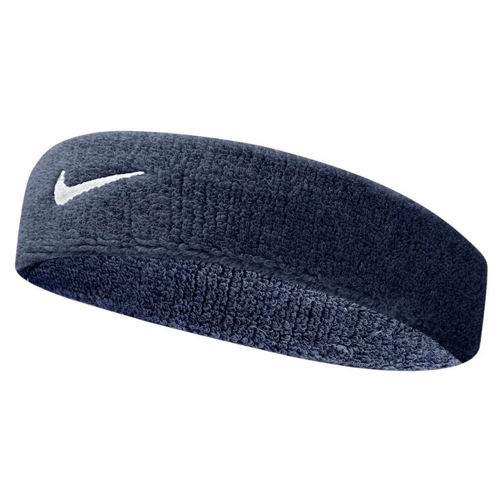 Swoosh Tennis Headband WOMENS APPAREL NIKE 416_OBSIDIAN/WH