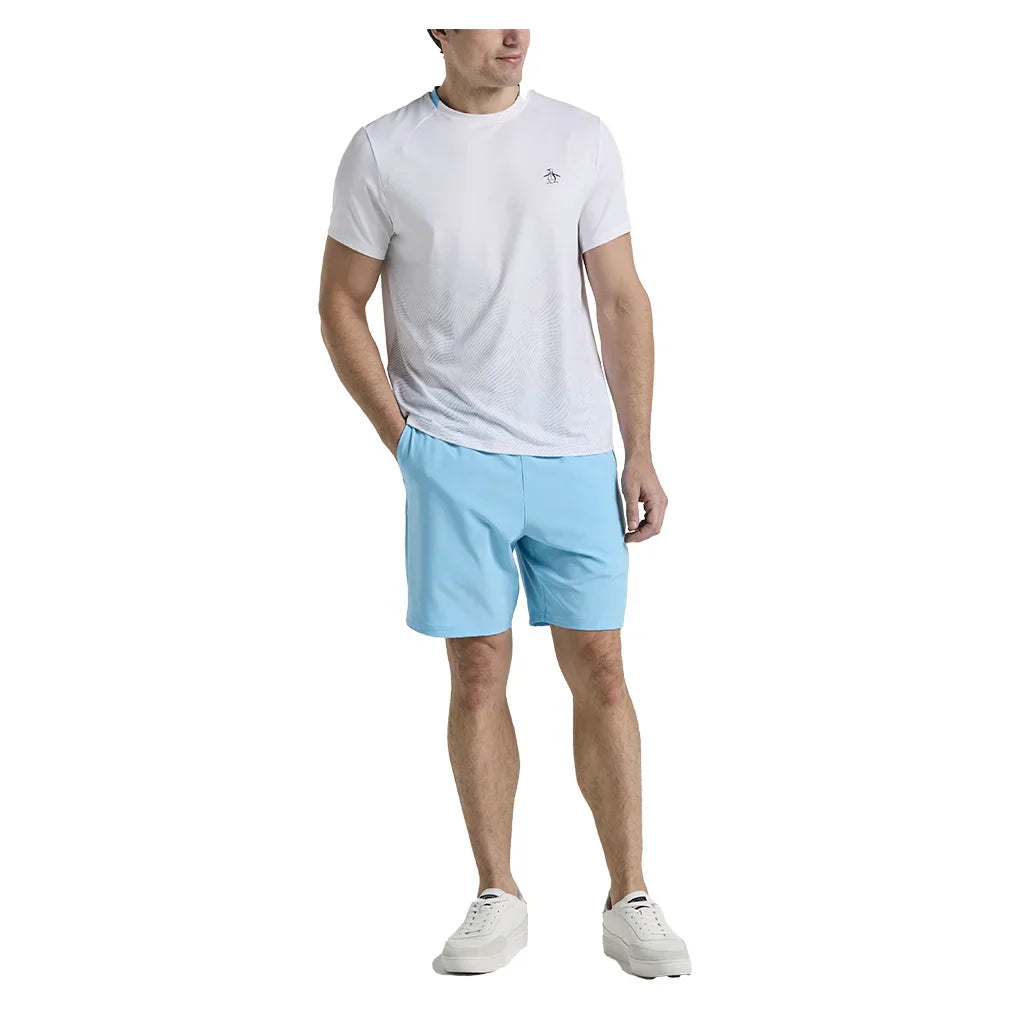 Men`s Performance Ombre Block Tennis Crew Bright White PENGUIN