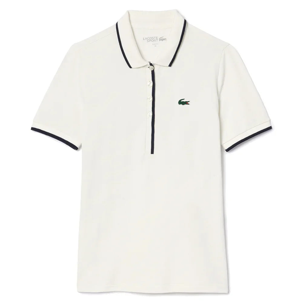 Women`s Heritage Short Sleeve Ultra Dry Tennis Polo LACOSTE 2(EUR34) EVO_FARINE/MARINE