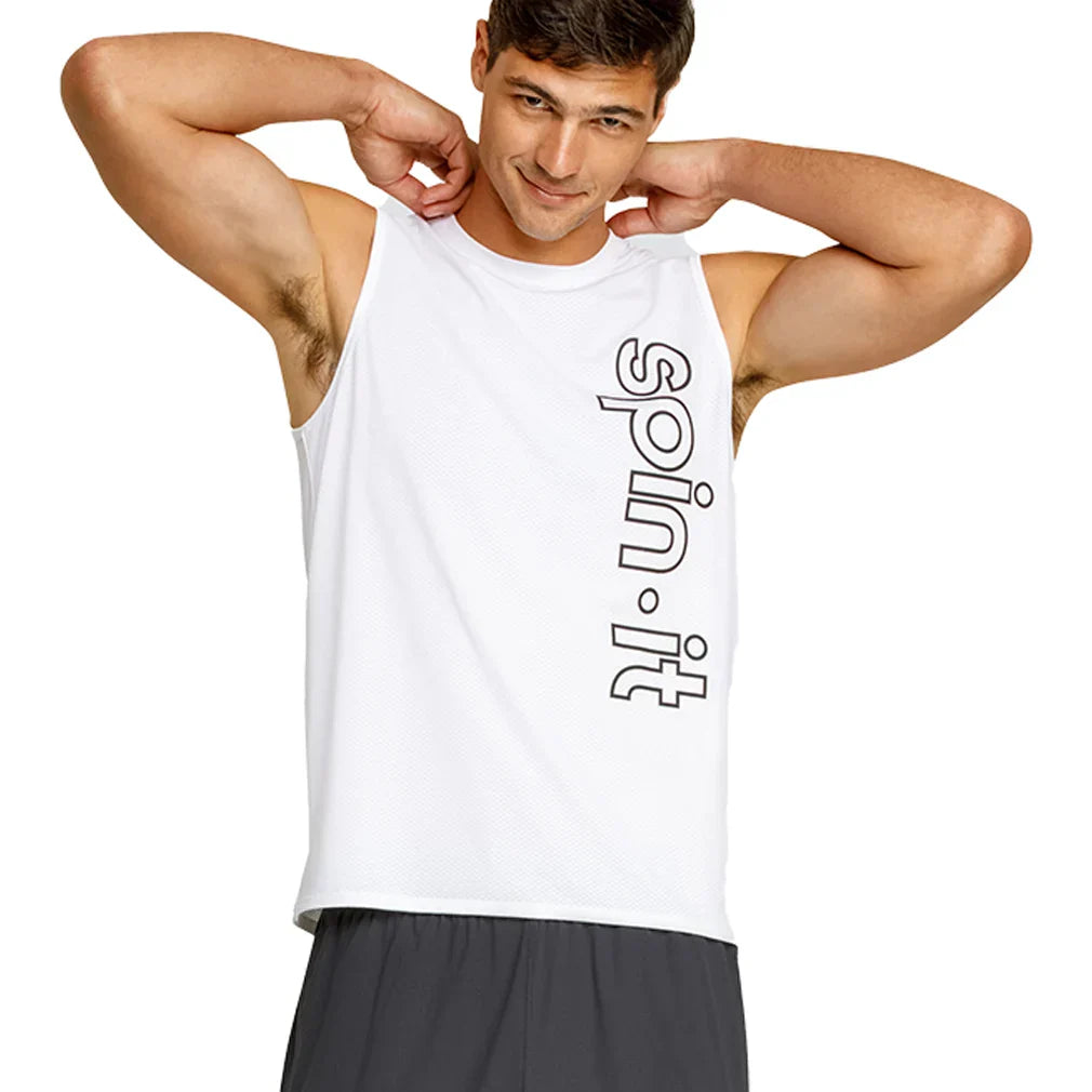 Men`s Josh Pickleball Tank Lavender Mist and Chalk SPIN-IT