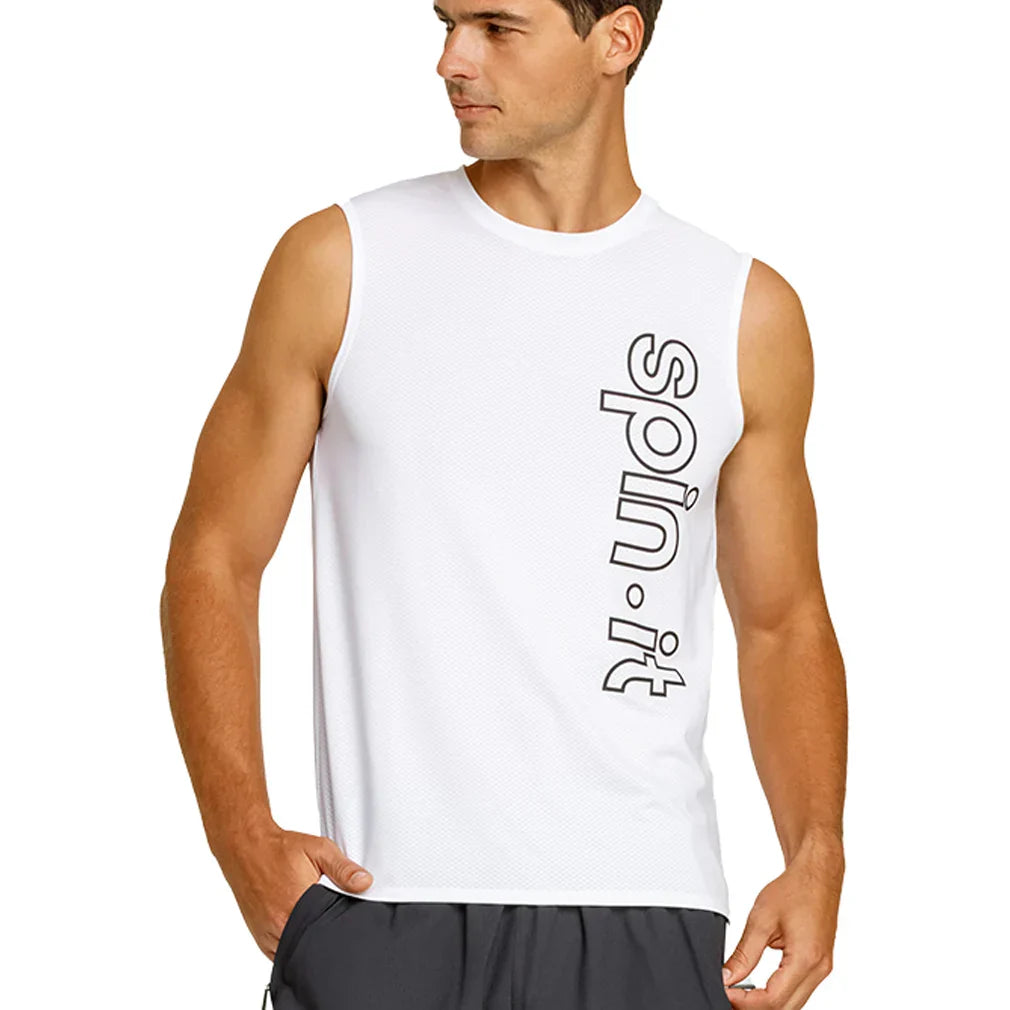 Men`s Josh Pickleball Tank Lavender Mist and Chalk SPIN-IT S